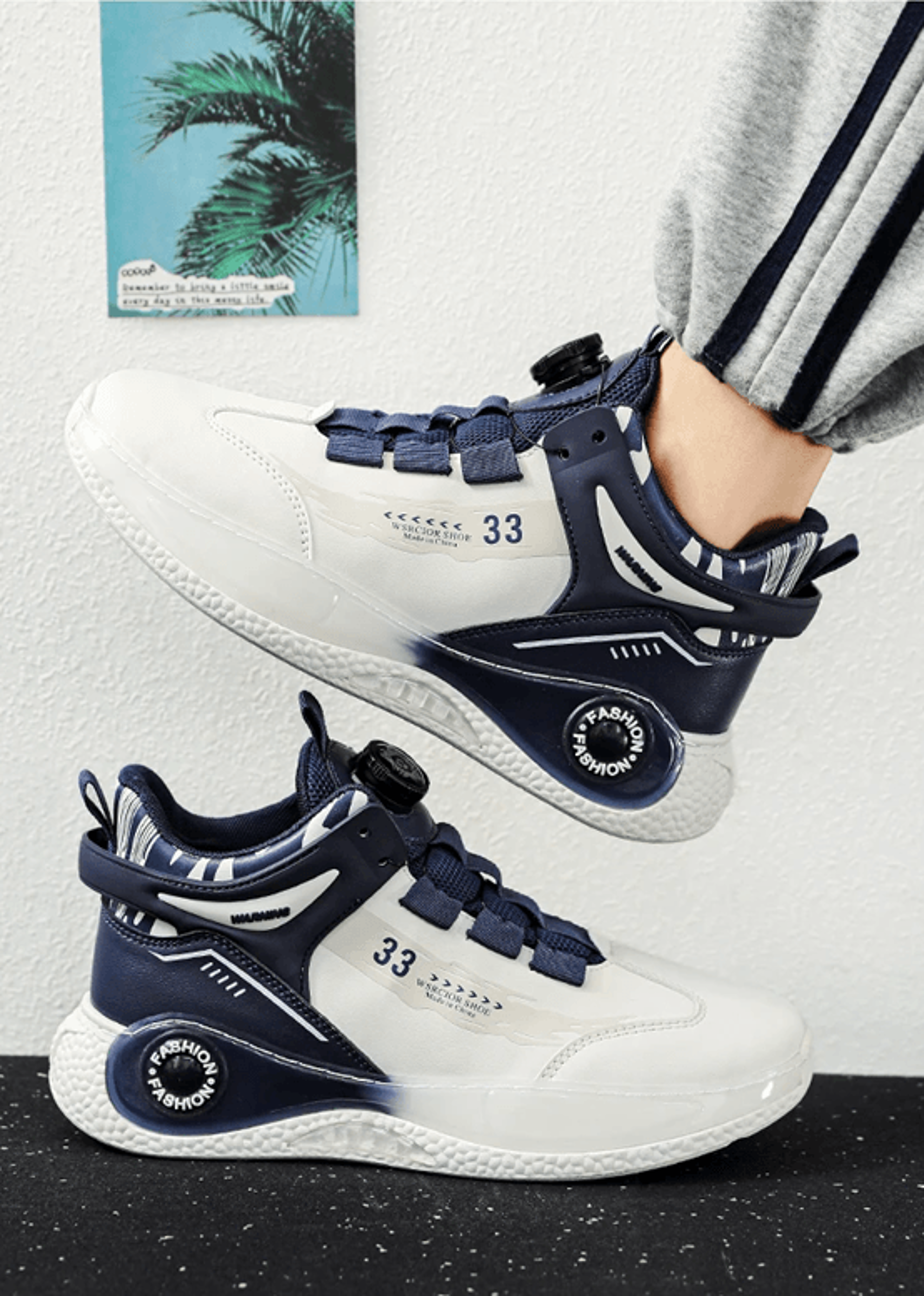 stridelock mens sneakers with rotating buckle