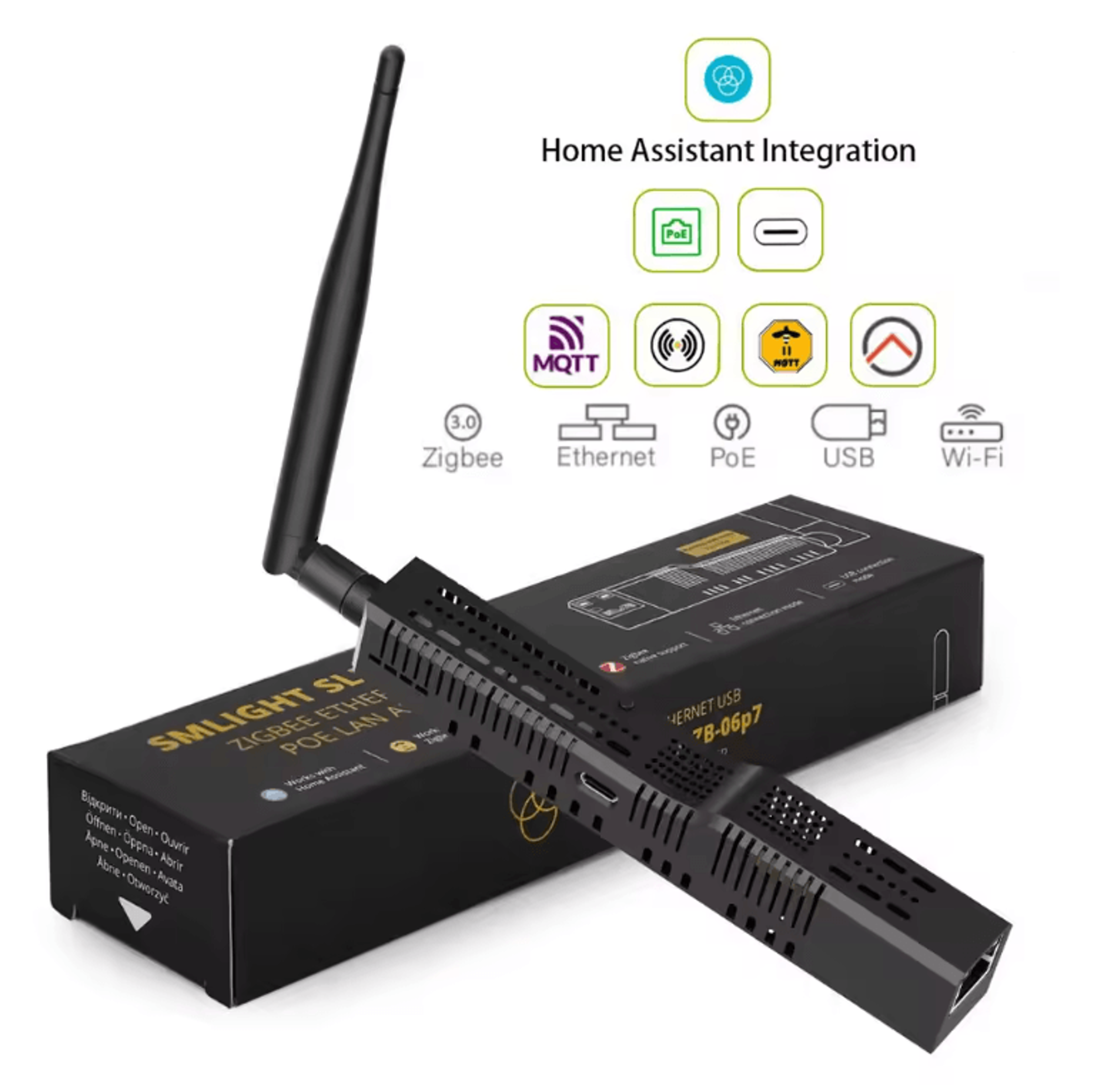 smlight zigbee30 gatewaycoordinator with poe ethernet usb and wifi for home assistant and zigbee2mqtt
