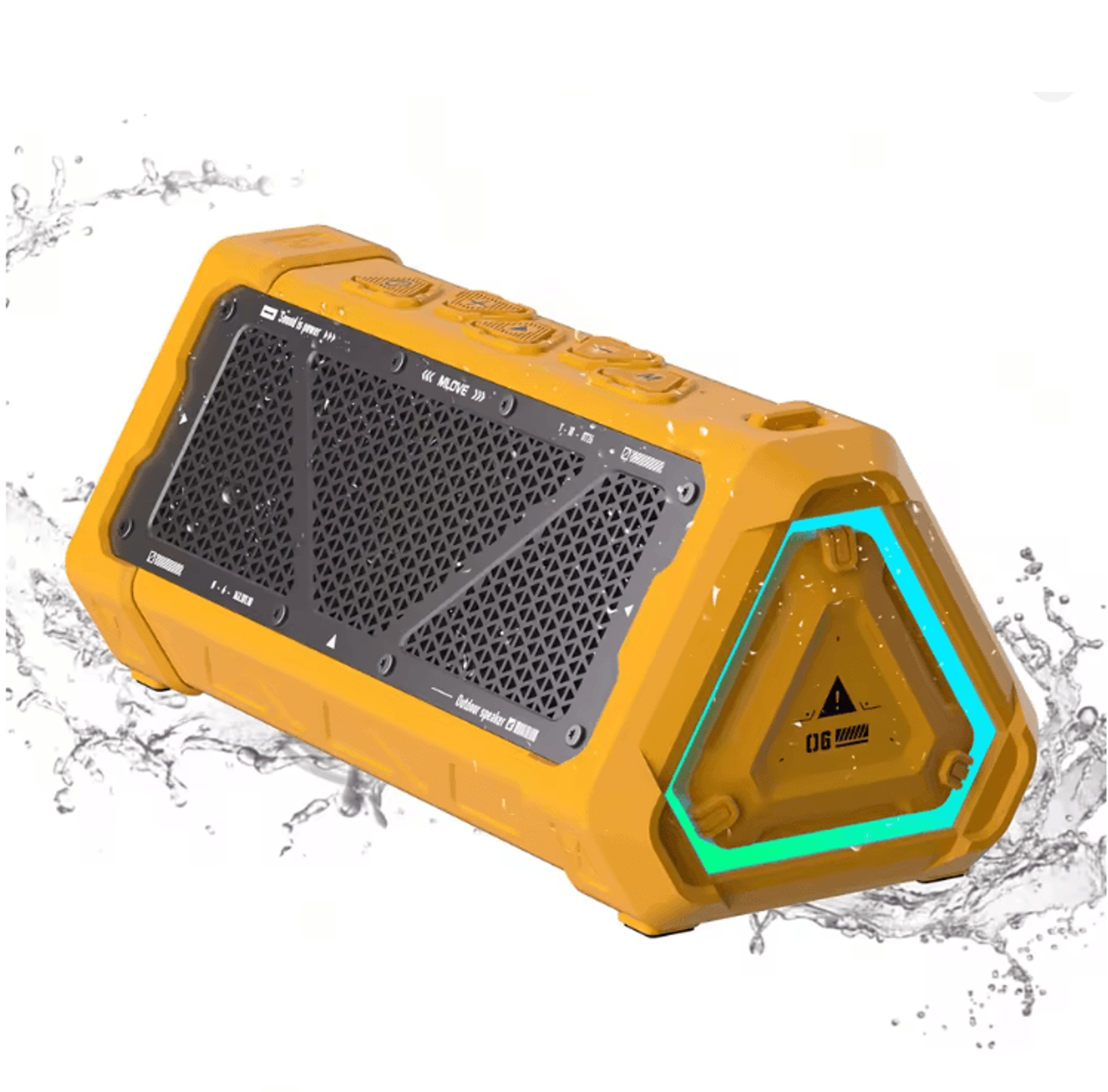 mlove p3 outdoor bluetooth speaker with 40w stereo sound and rgb lights