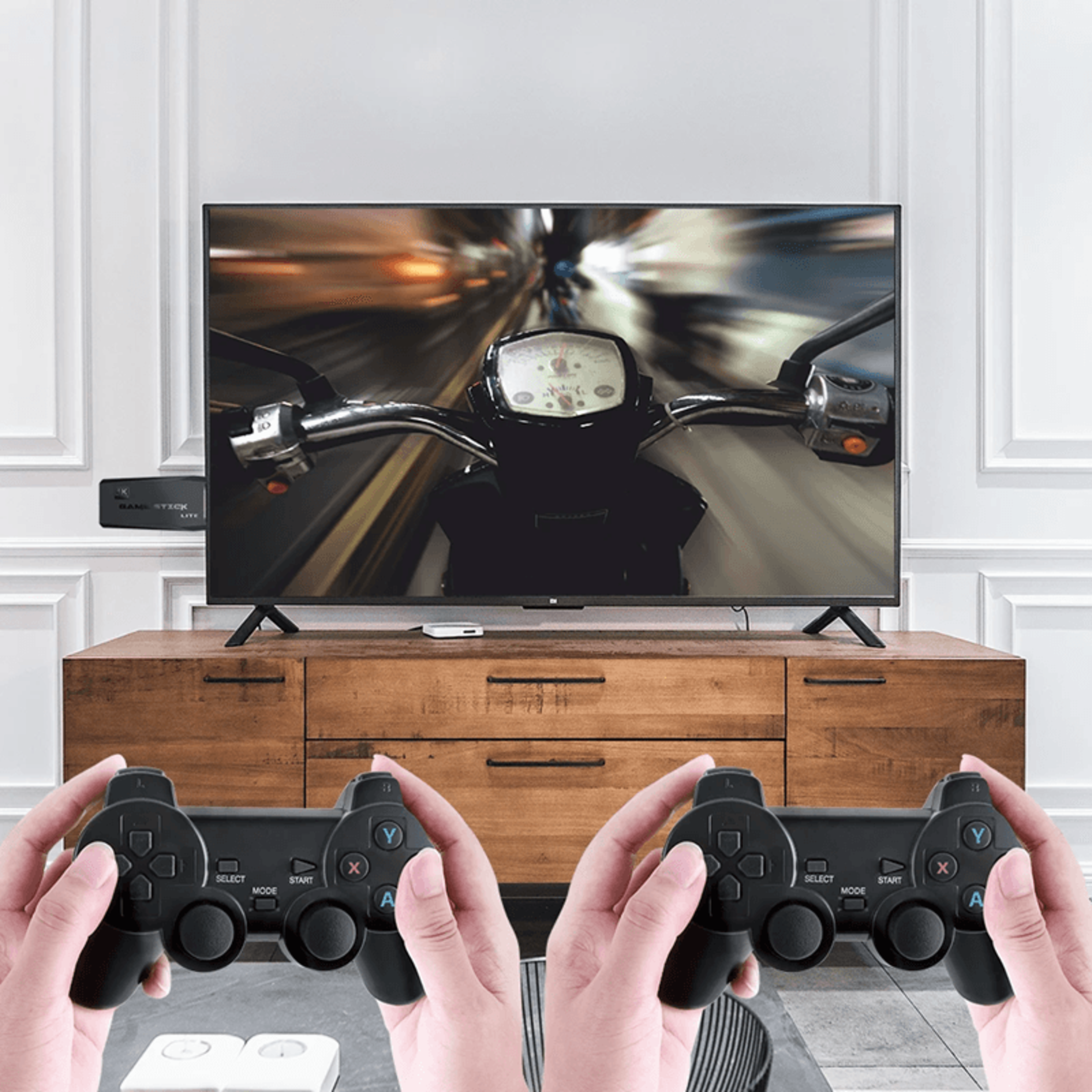 retro video game console stick with 2.4g wireless controllers and 20000 games