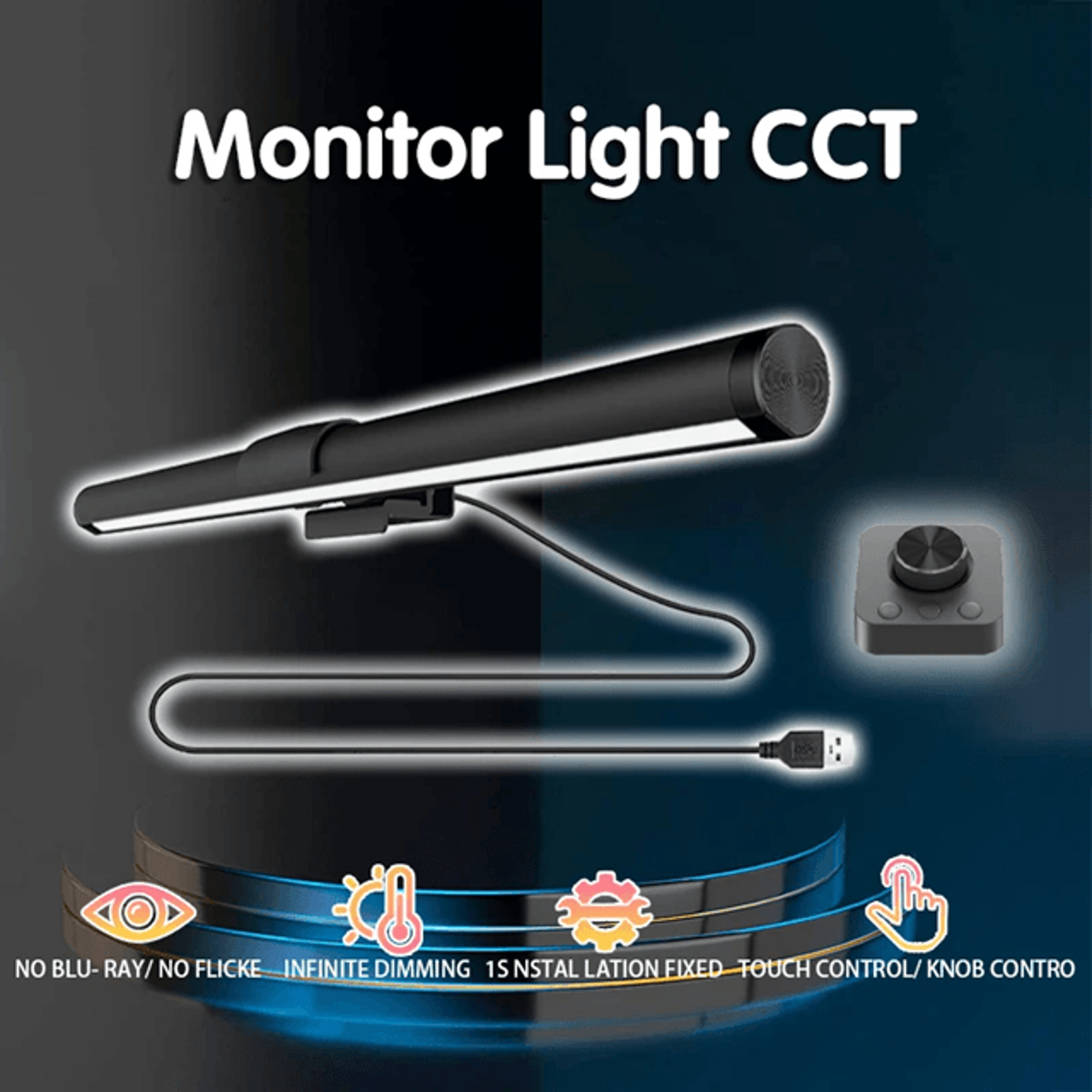 rgb desktop atmosphere light strip with eye protection screen lamp