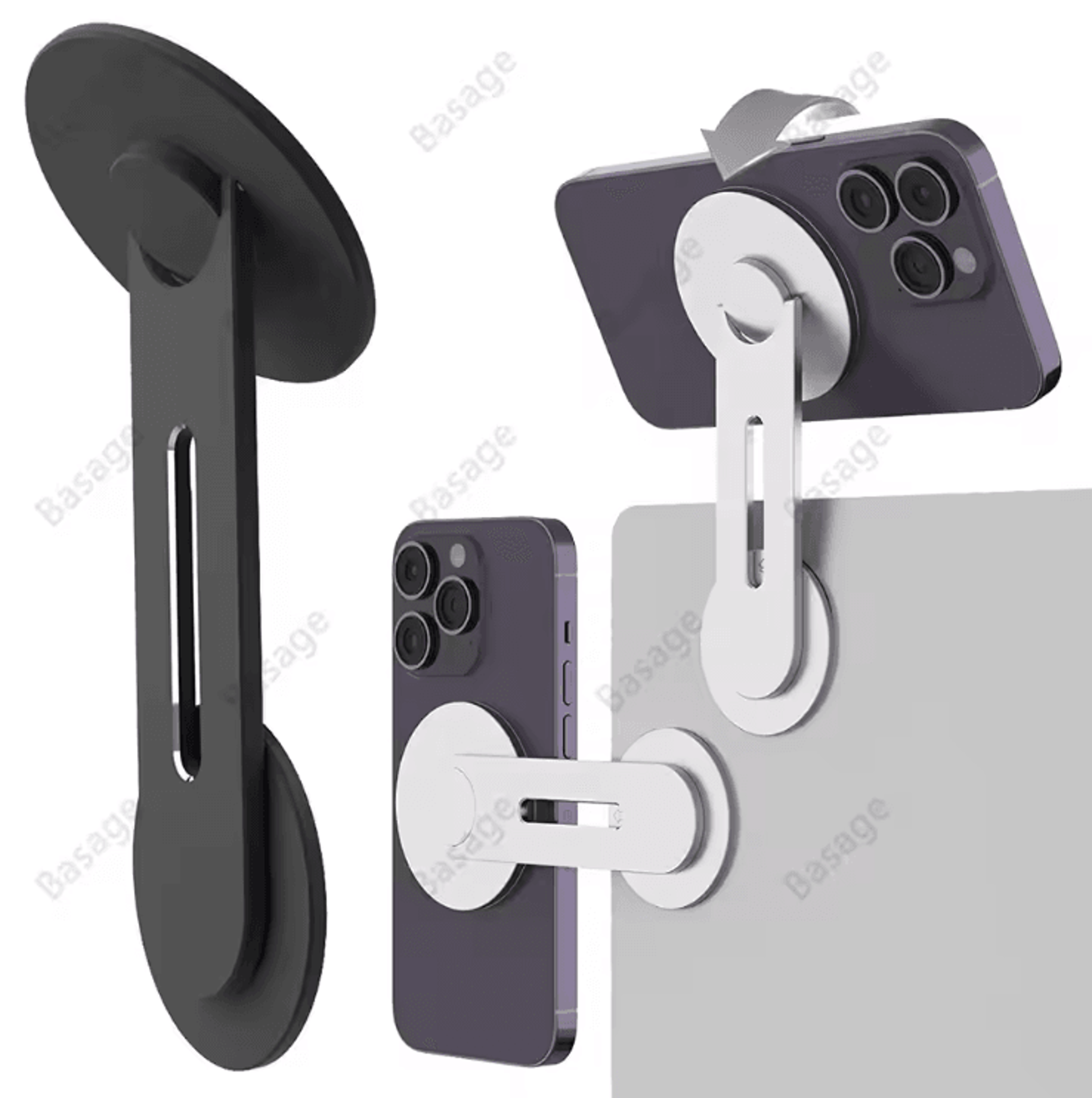 magnetic laptop phone holder with adjustable arm for iphone and monitors