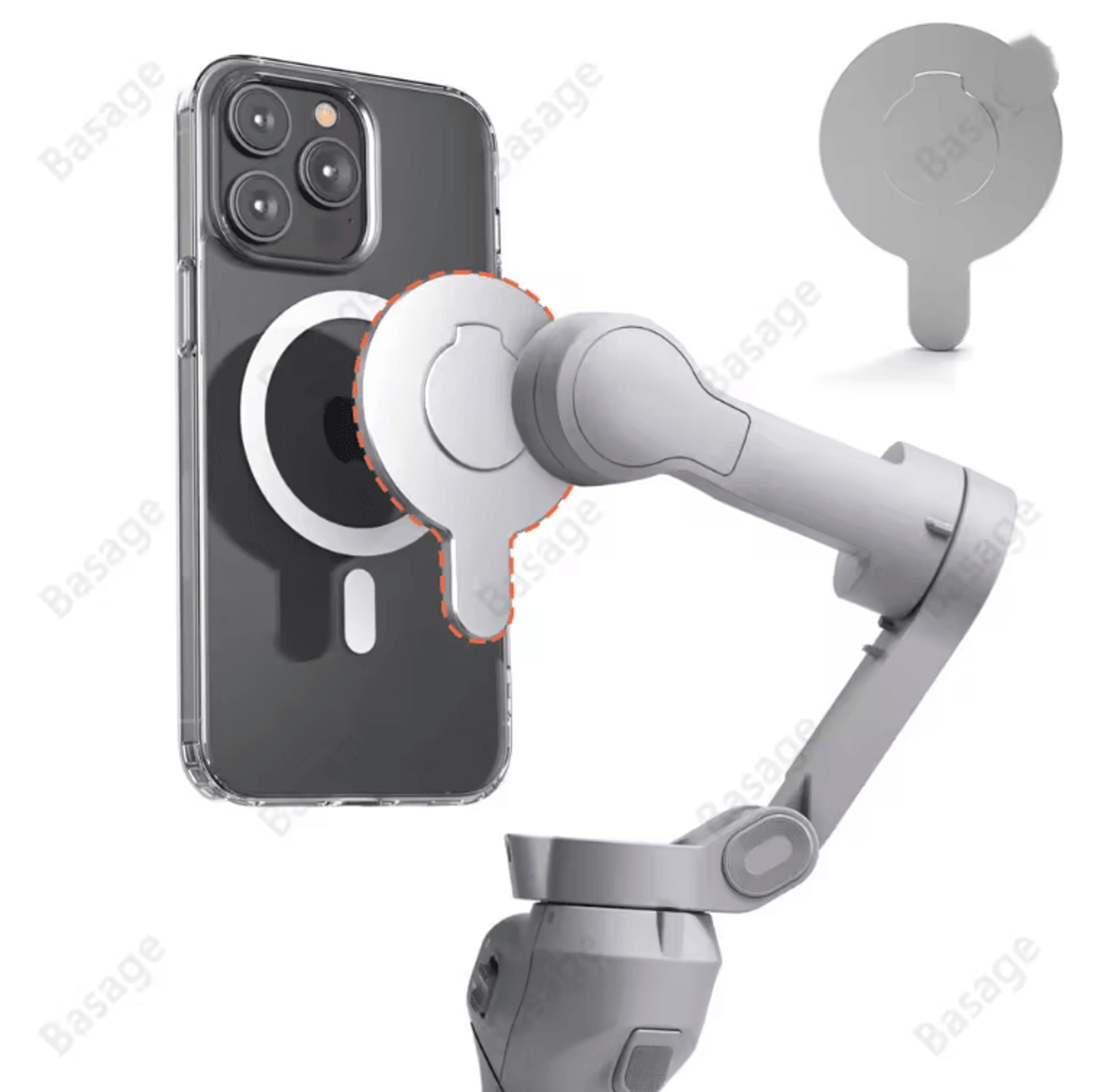 magnetic phone adapter mount for dji osmo gimbals with quick release