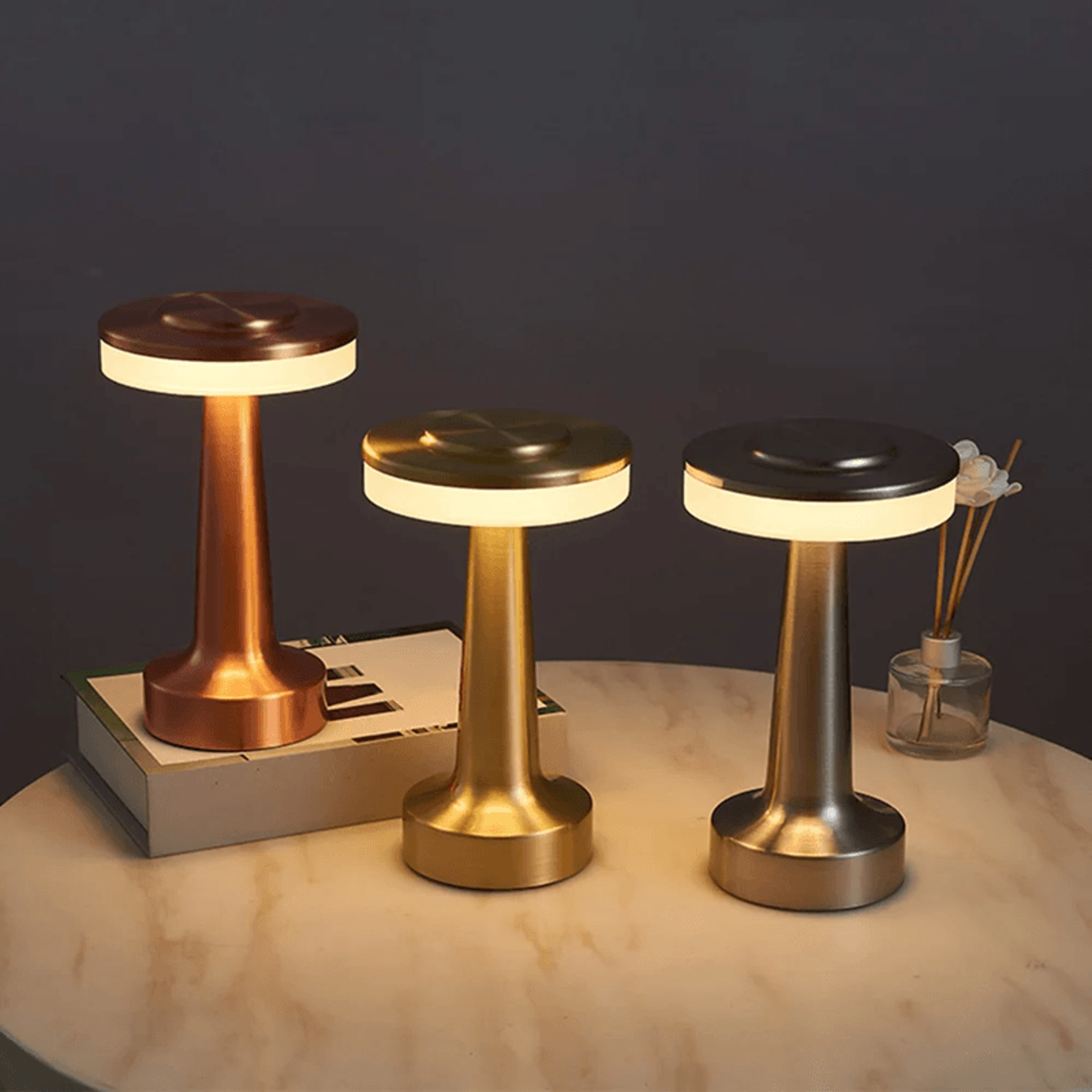 retro led table lamp usb rechargeable dimmable night light