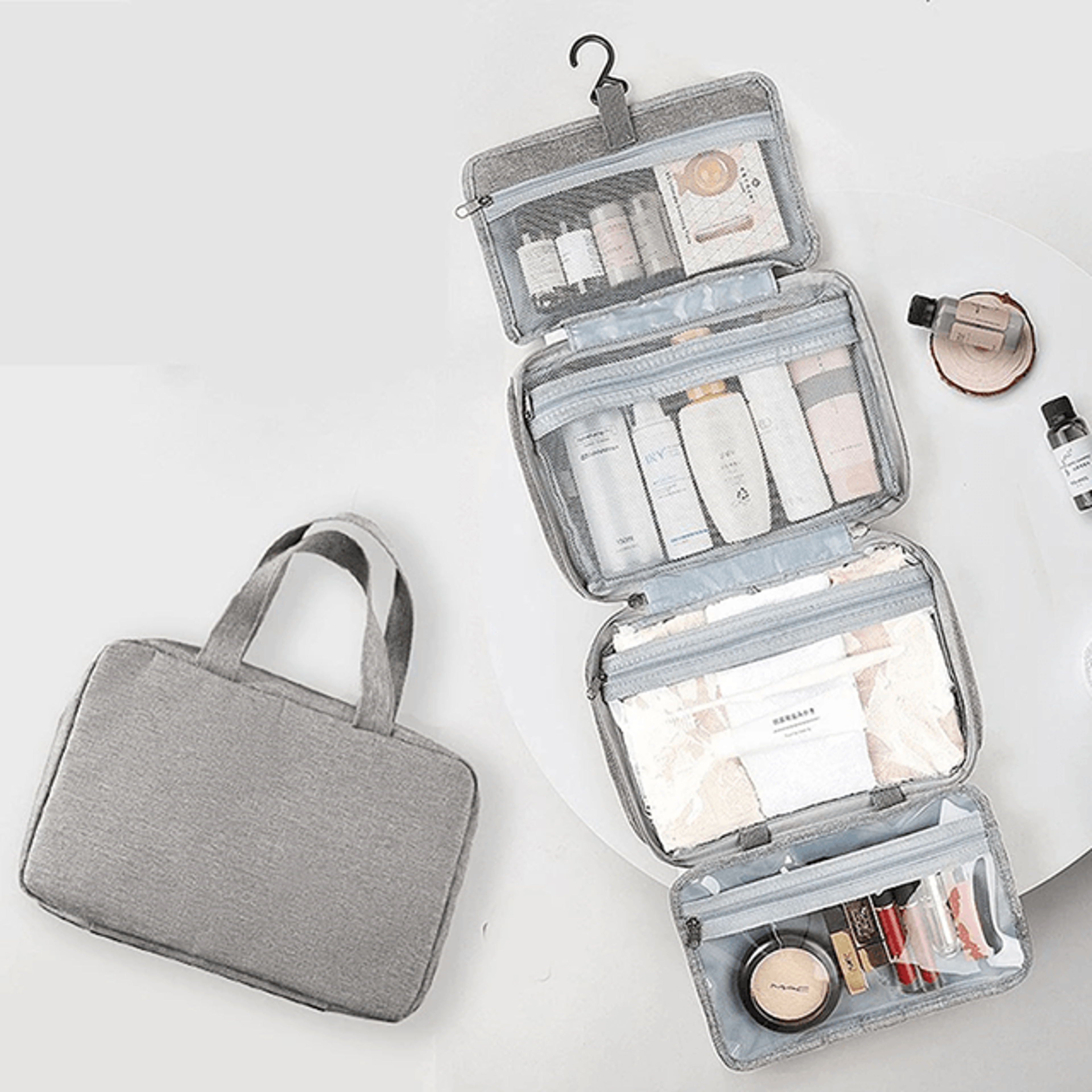 waterproof hanging toiletry bag large travel organizer