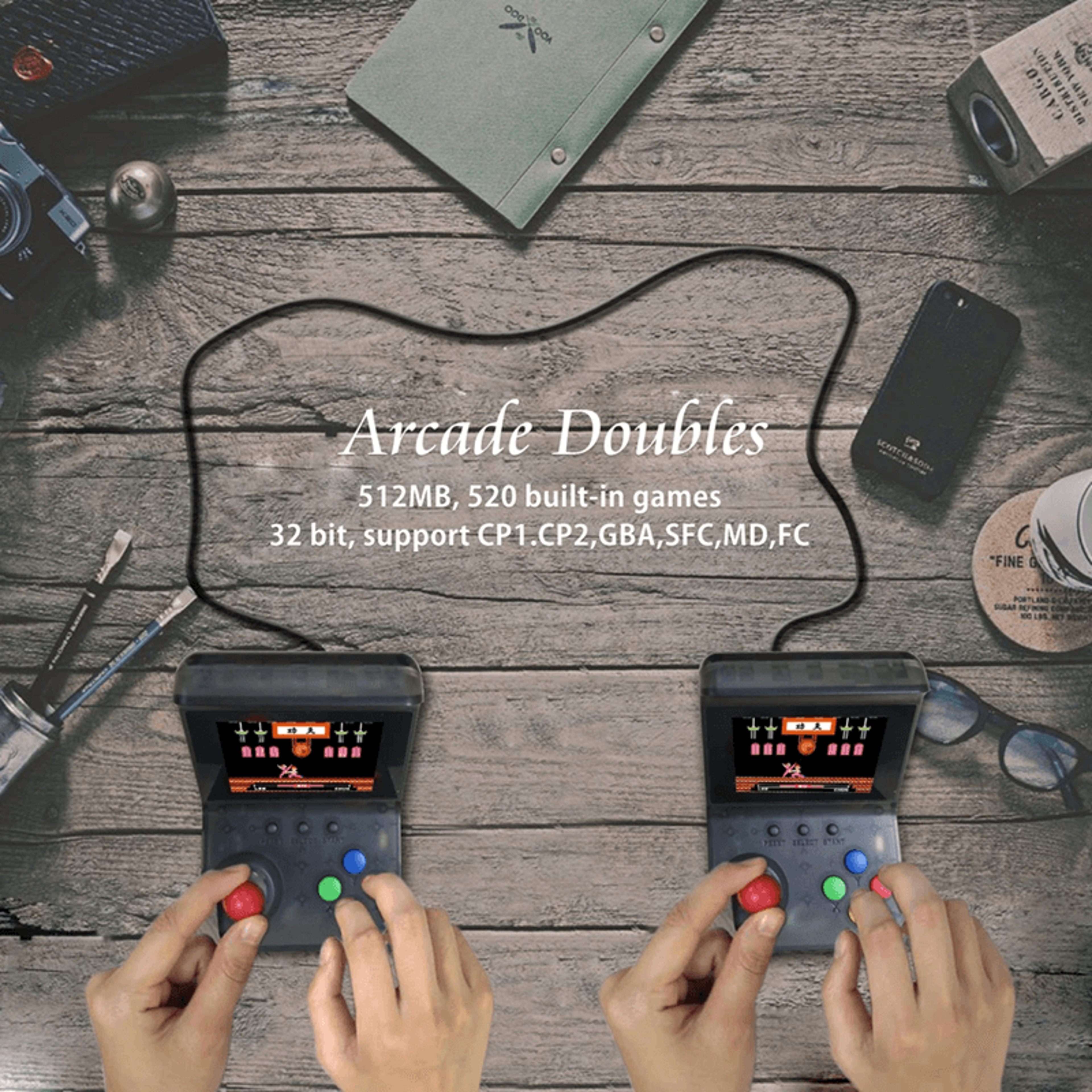 mini arcade retro console with 500 games portable handheld player for kids and adults