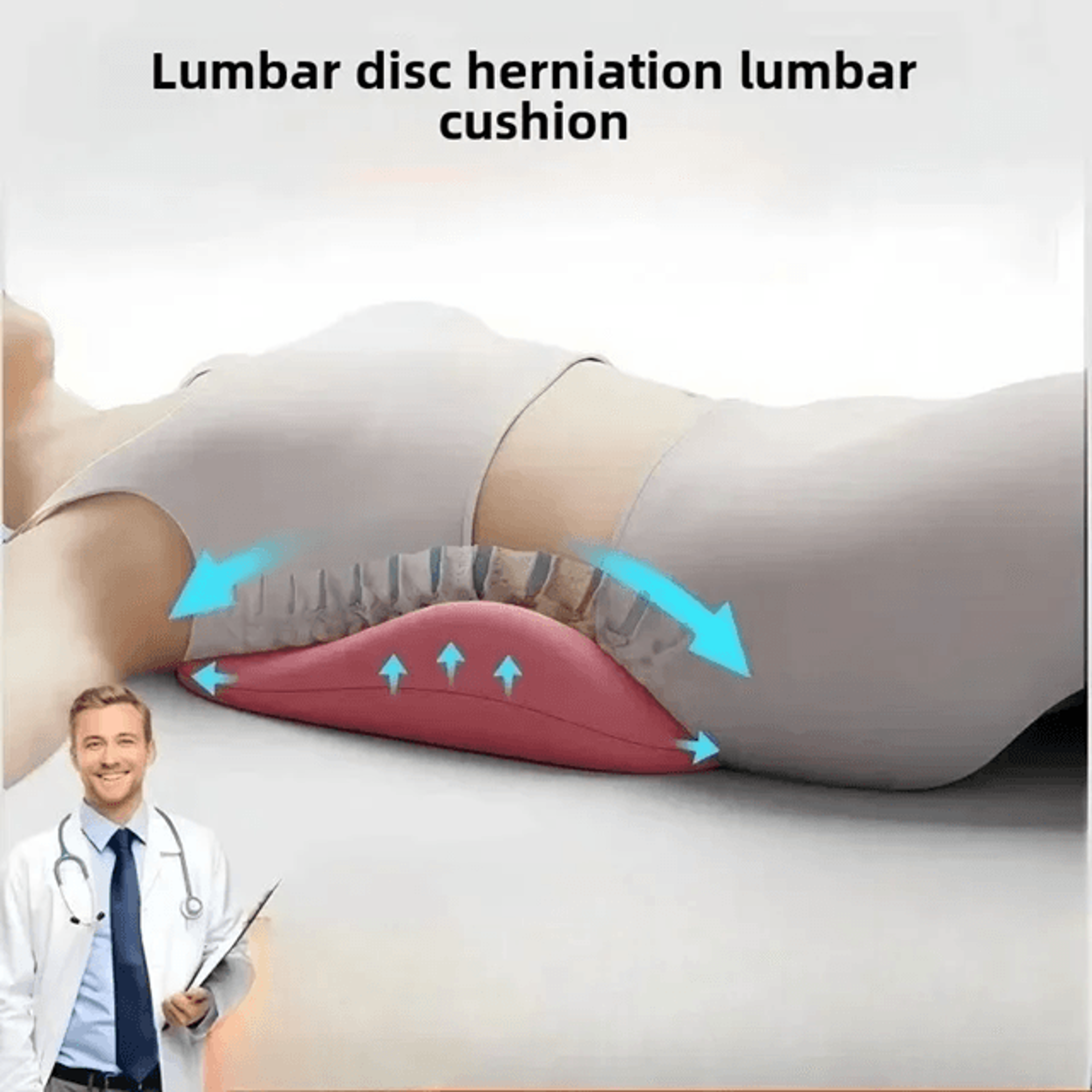 ergonomic lumbar support pillow for sleeping and back pain relief