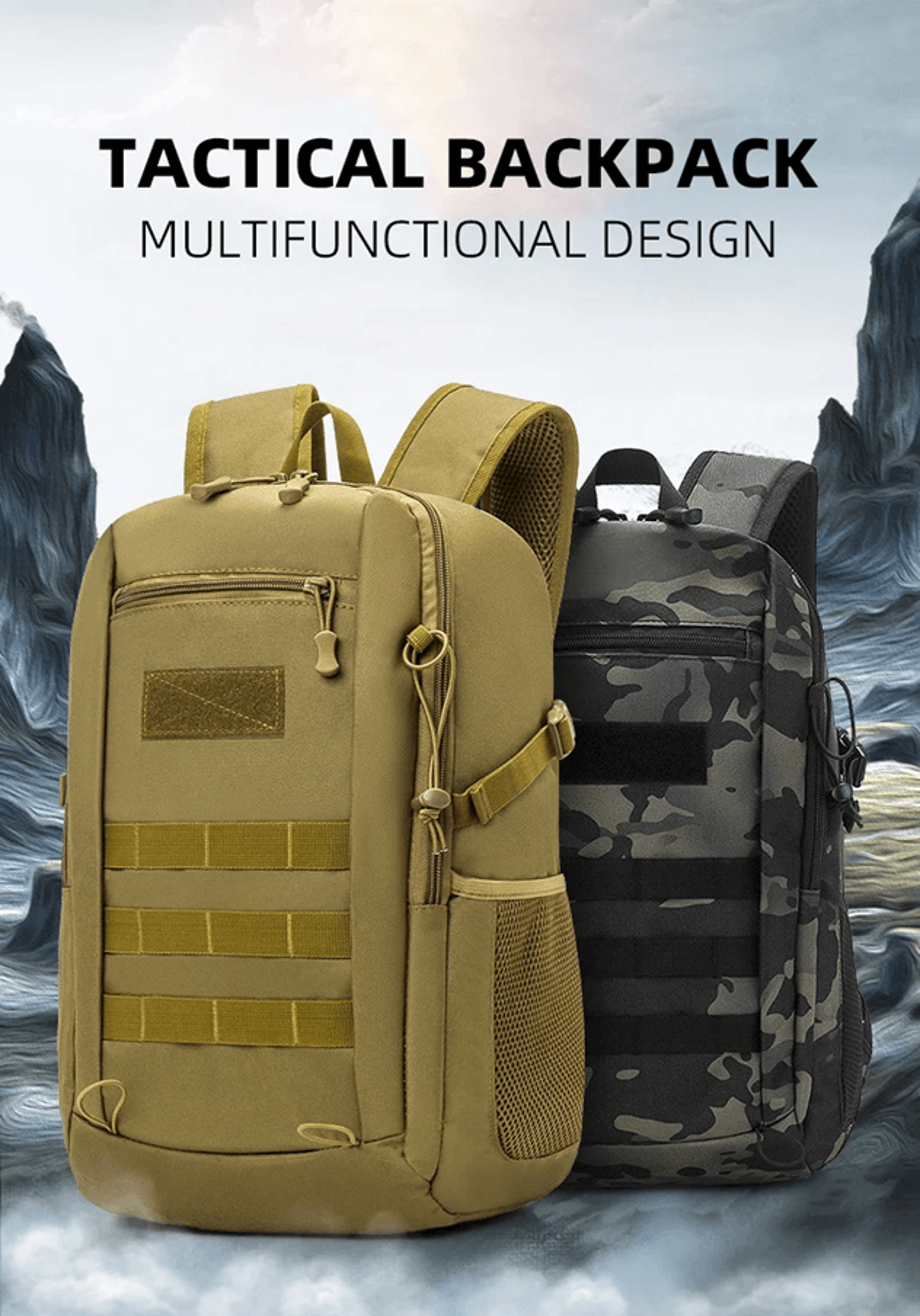 waterproof outdoor backpack lightweight hiking camping and travel daypack