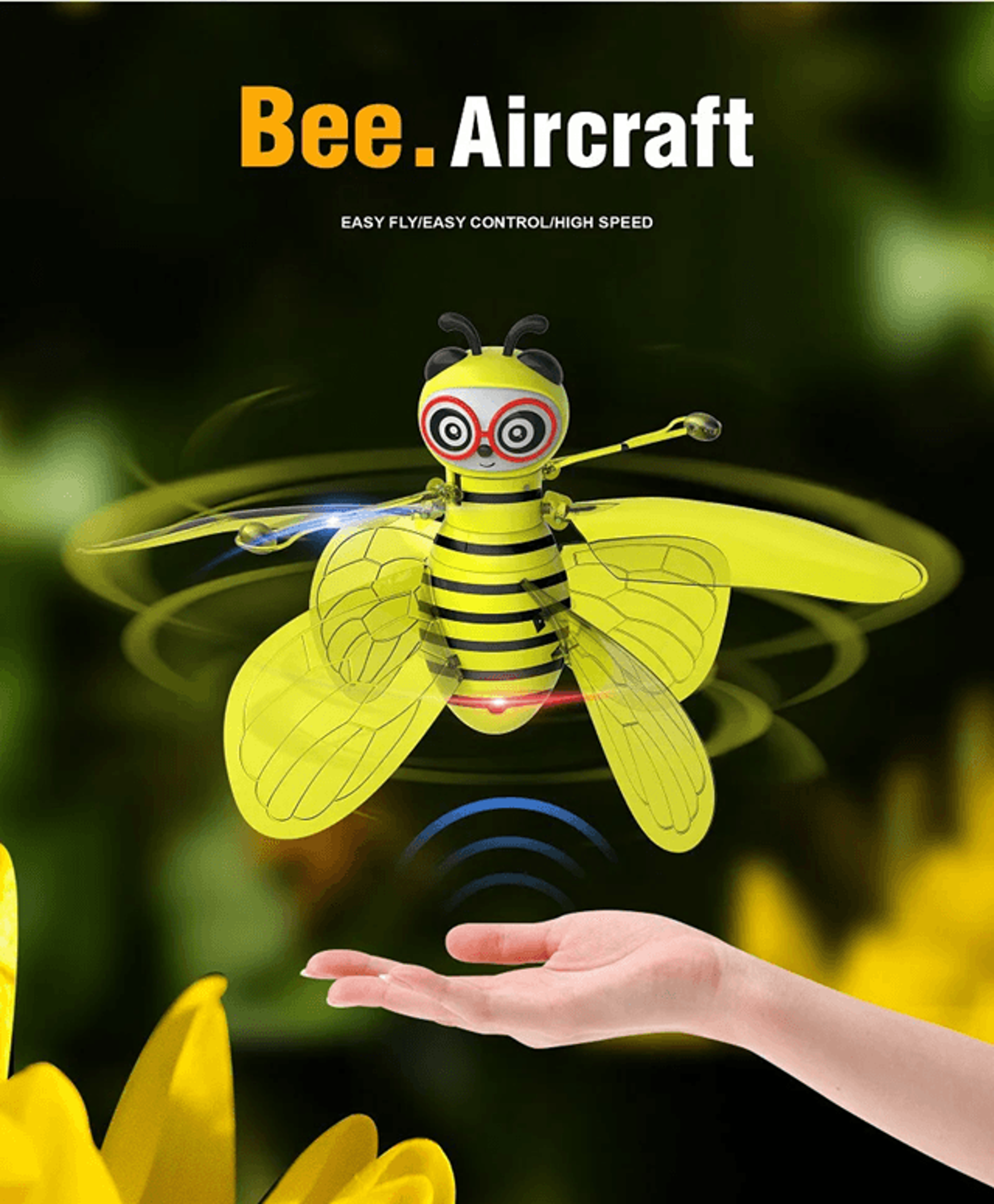 gesture sensing flying toy helicopter with lights for kids