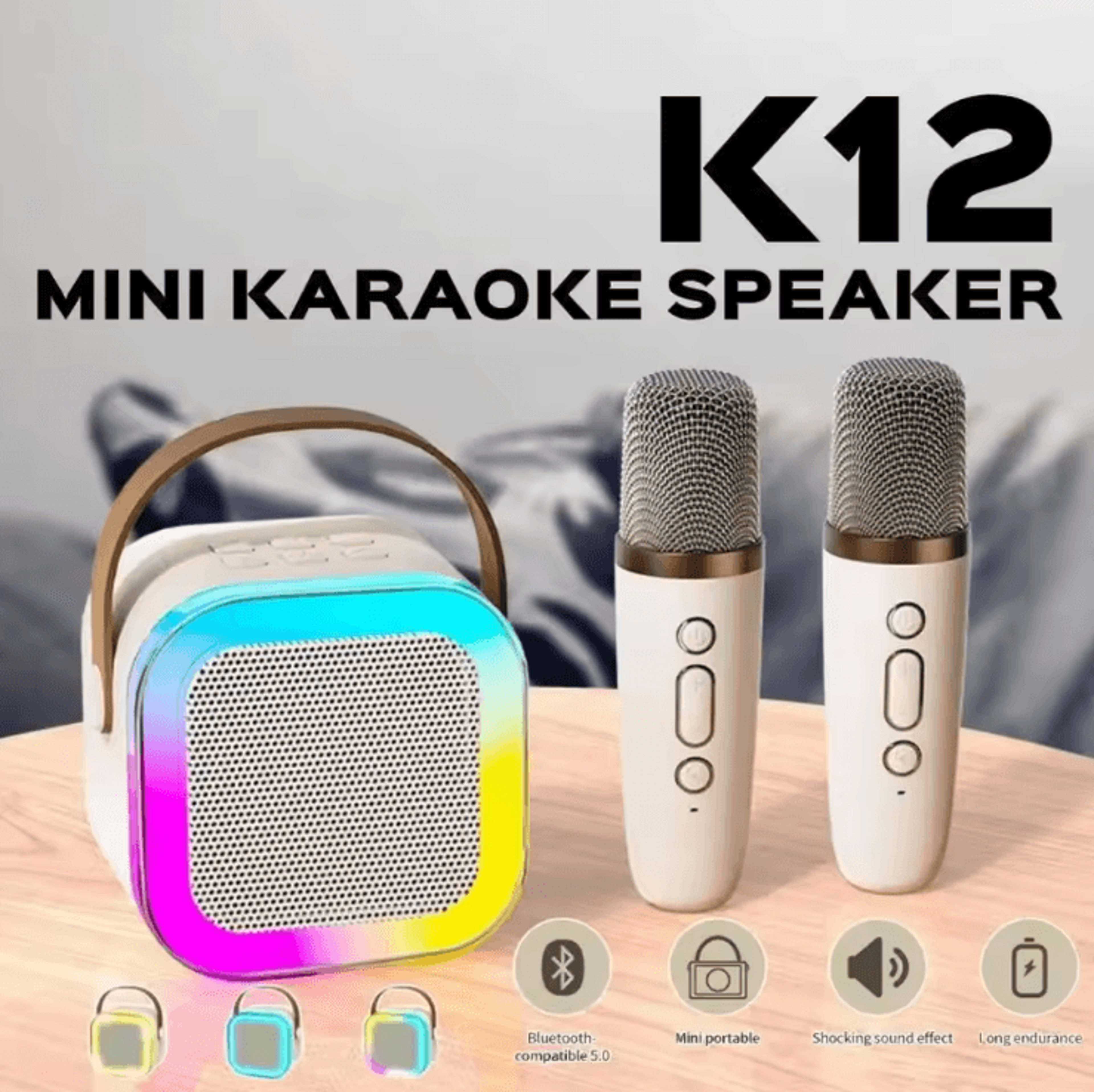 portable bluetooth speaker karaoke machine with microphone
