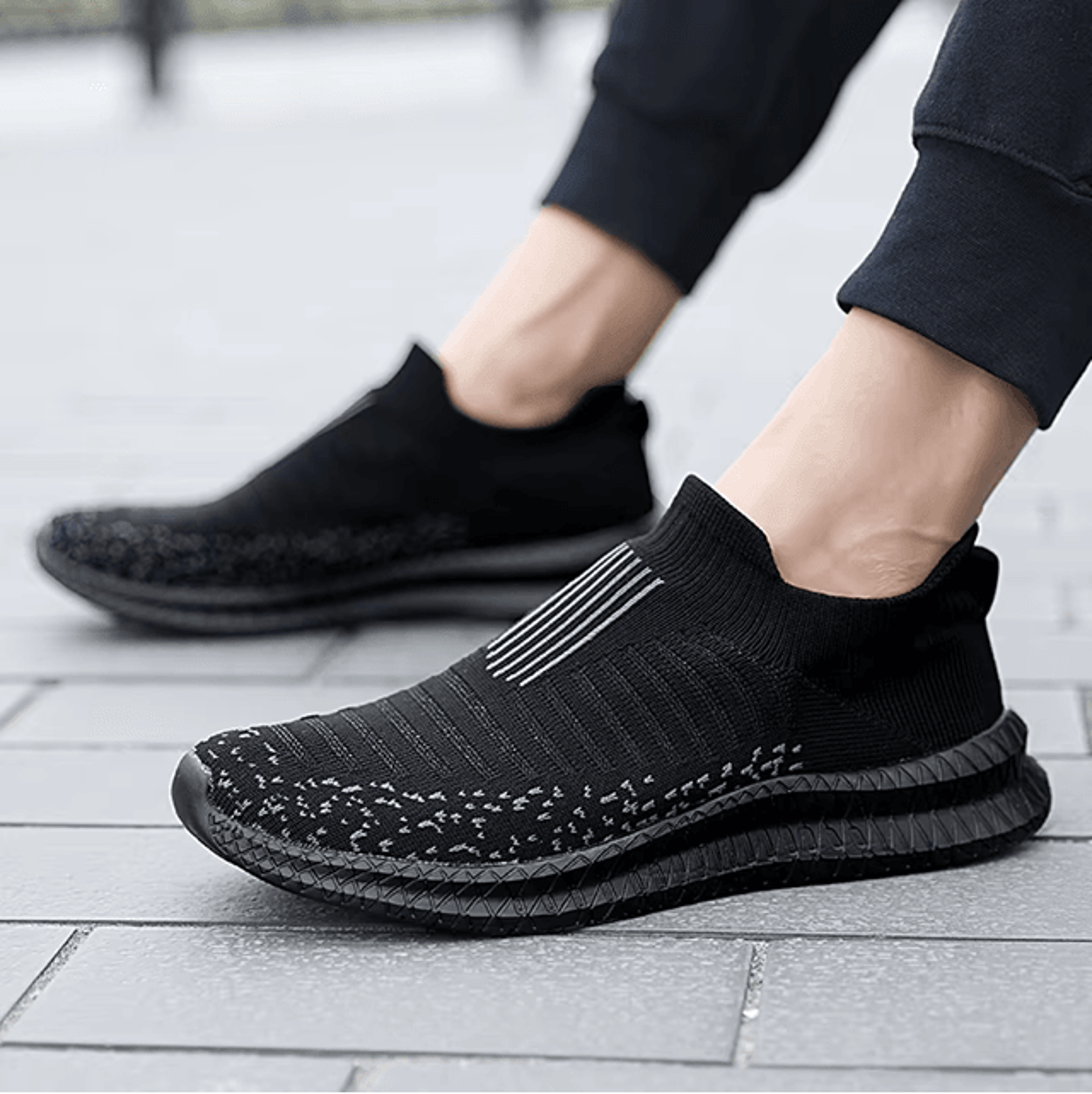 breathable mens casual shoes lightweight slip on walking sneakers