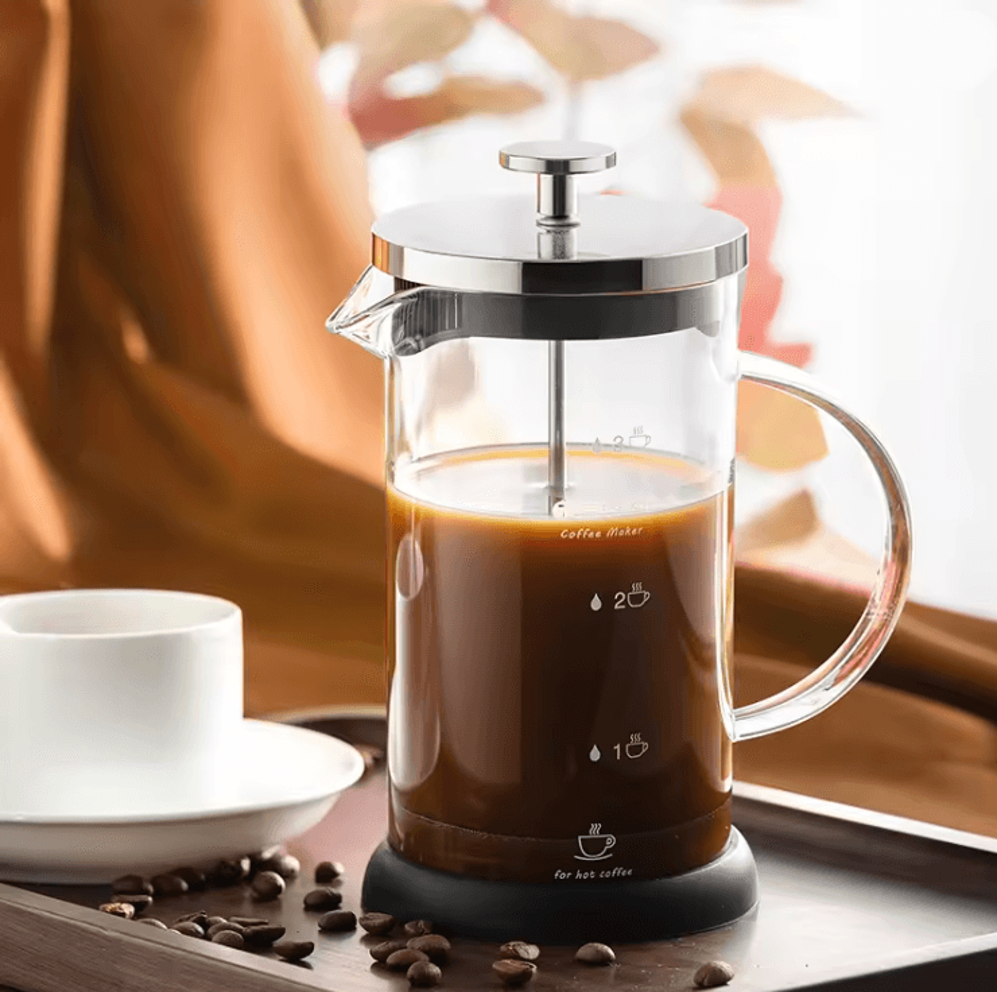 gianxi french press coffee maker stainless steel glass coffee pot