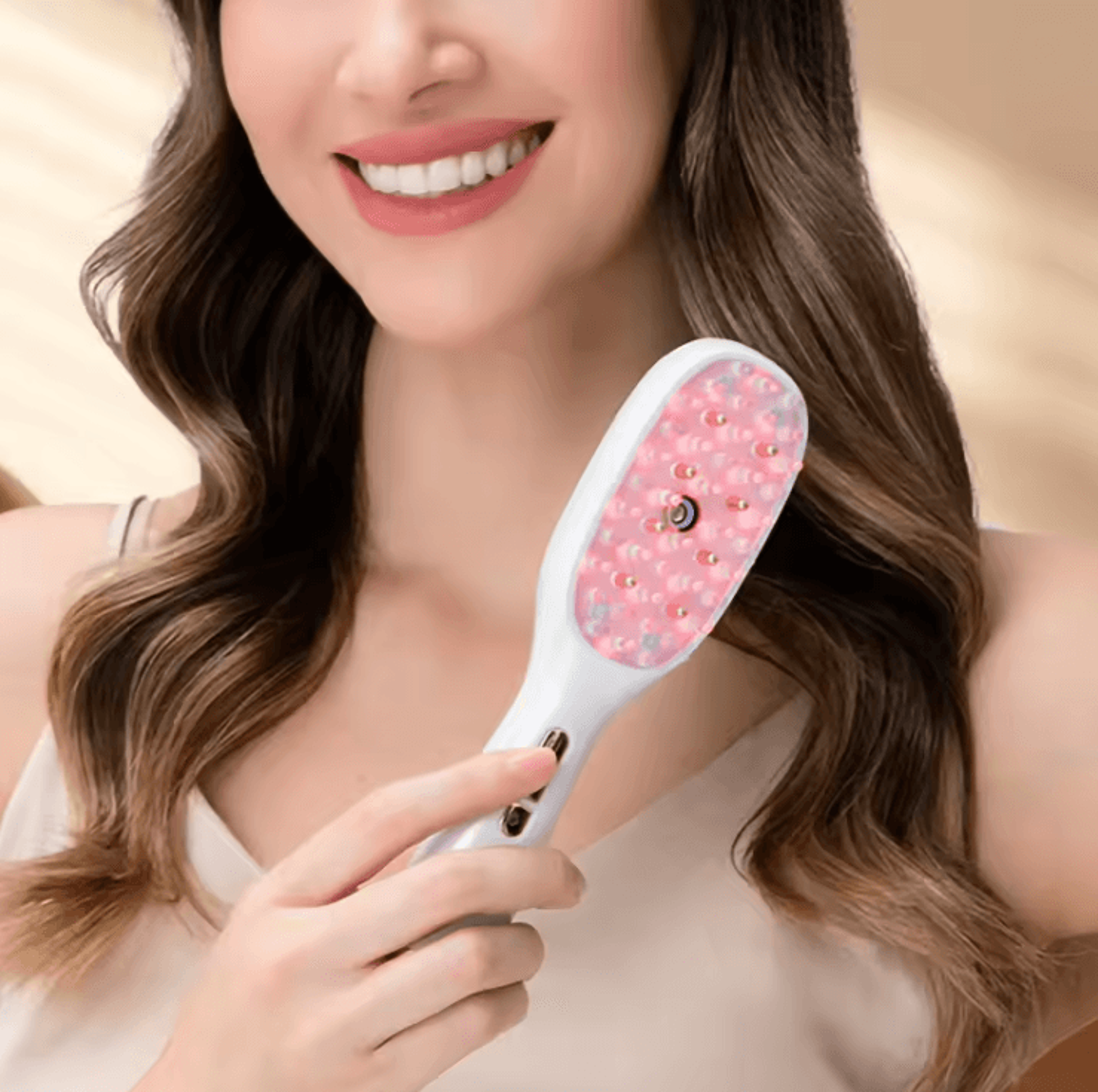 electric scalp massage comb with red and blue light therapy for hair growth and relaxation