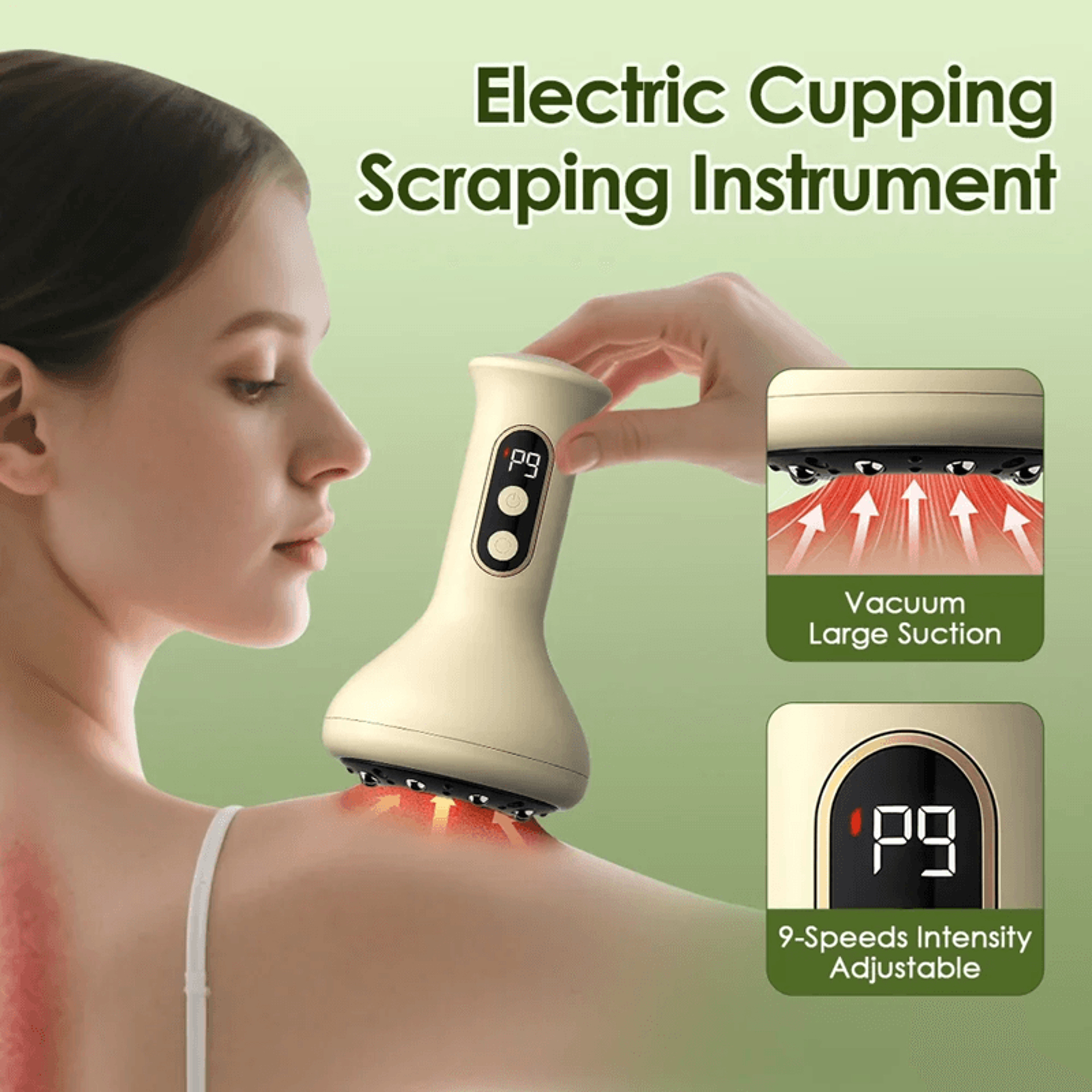 smart cupping massage machine with red light therapy and vacuum suction