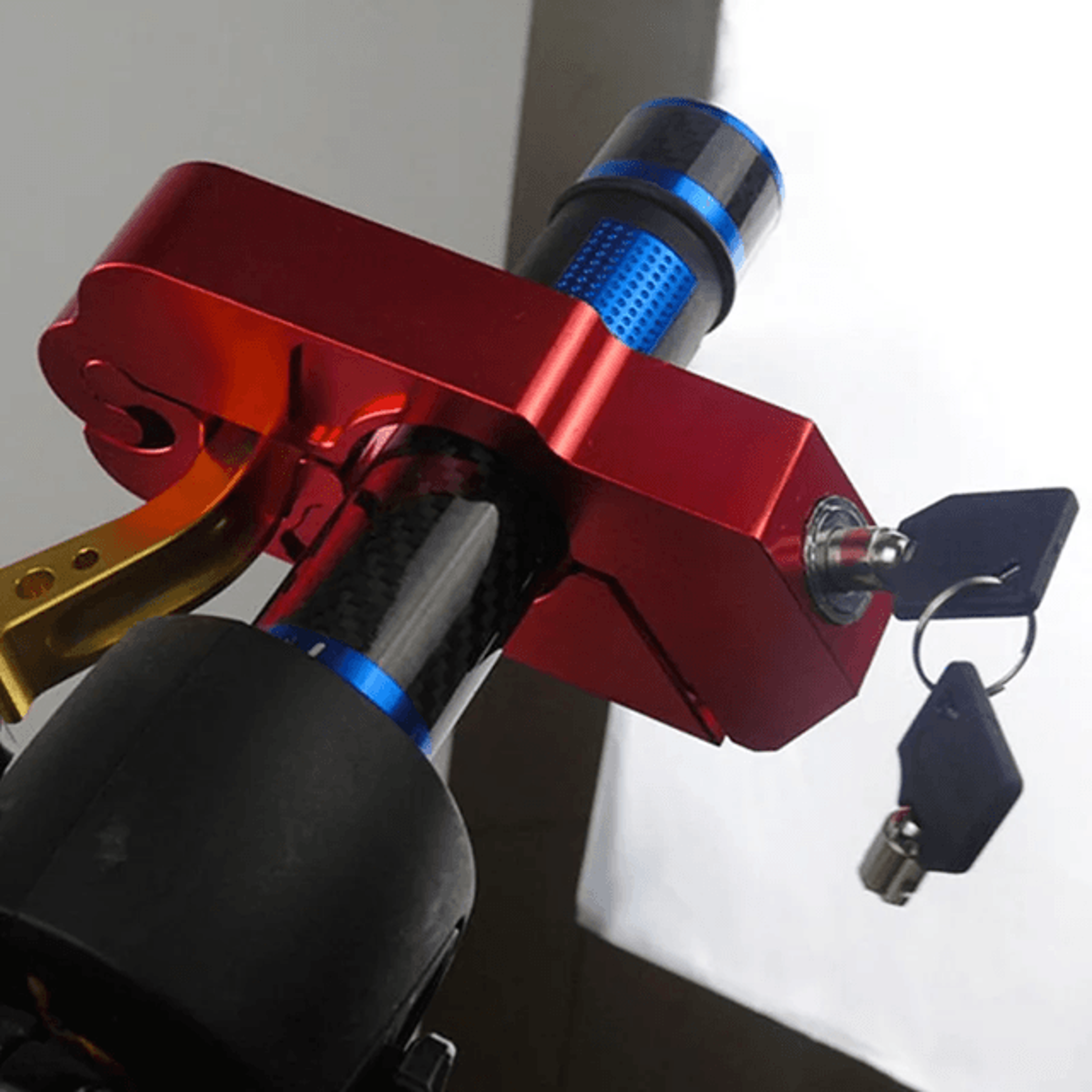 motorcycle handlebar lock heavy duty brake and throttle anti theft device