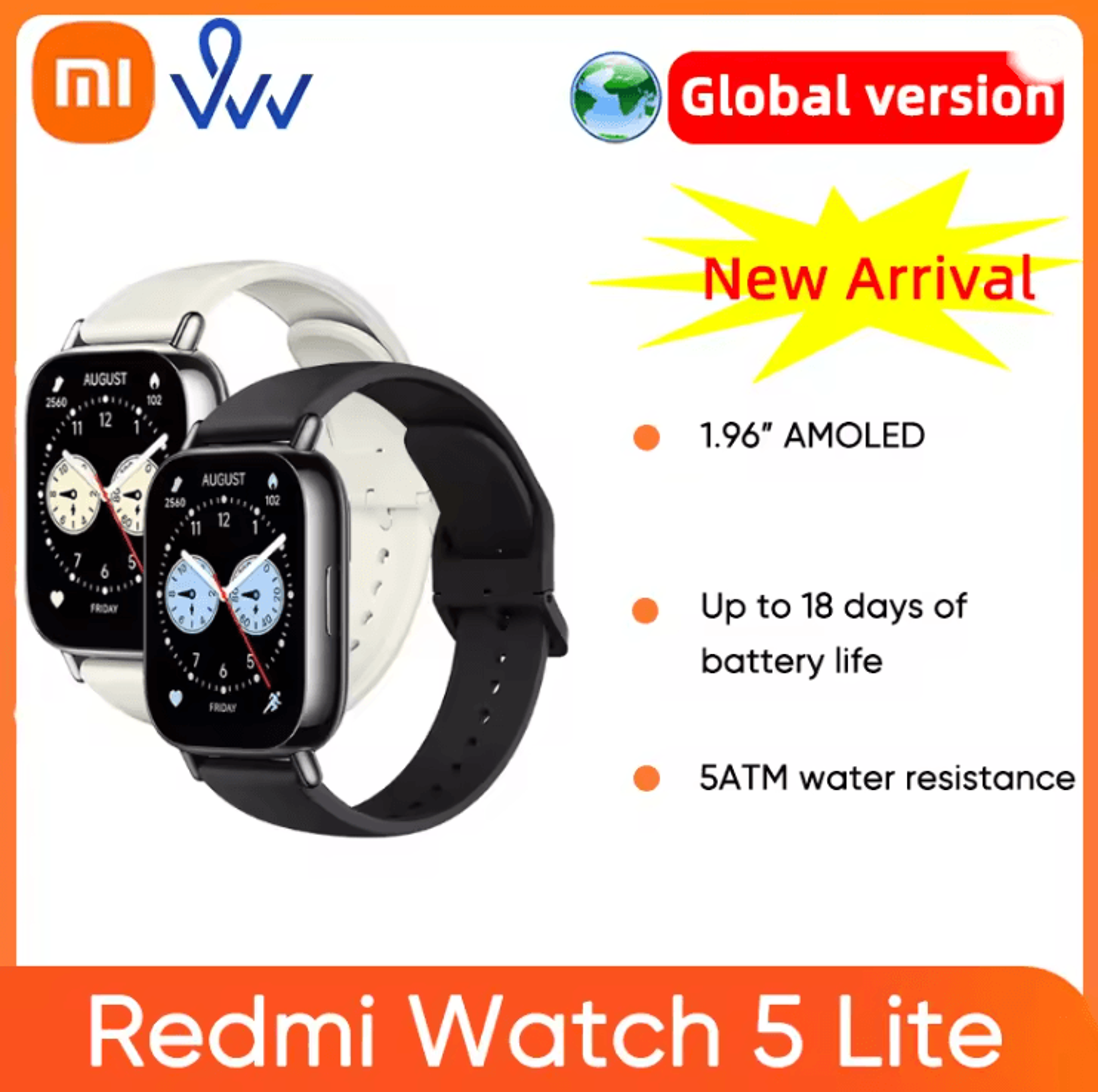 xiaomi redmi watch 5 lite smartwatch with bluetooth calling amoled display and 150 sport modes