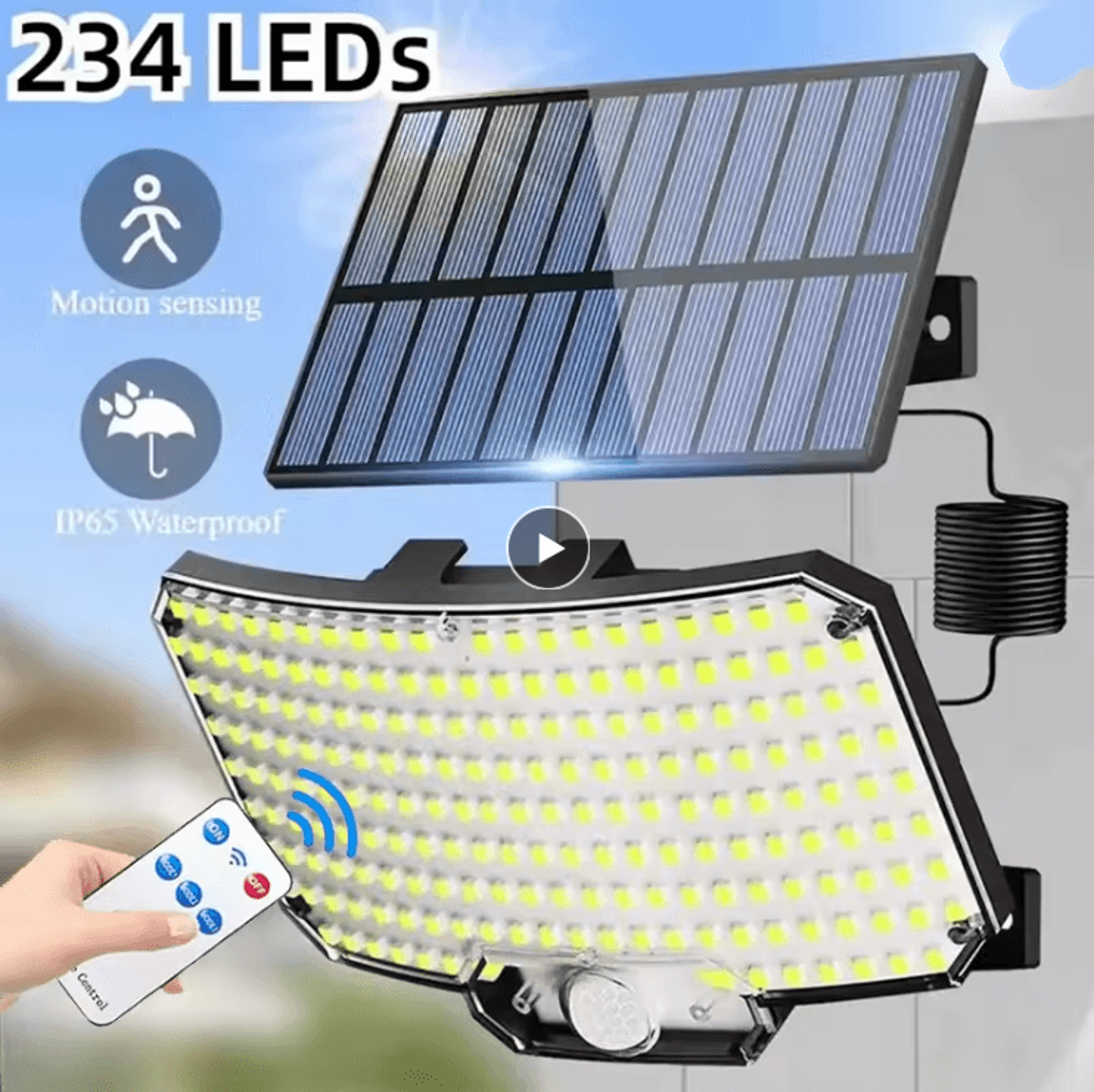 super bright solar motion sensor wall light for outdoor security