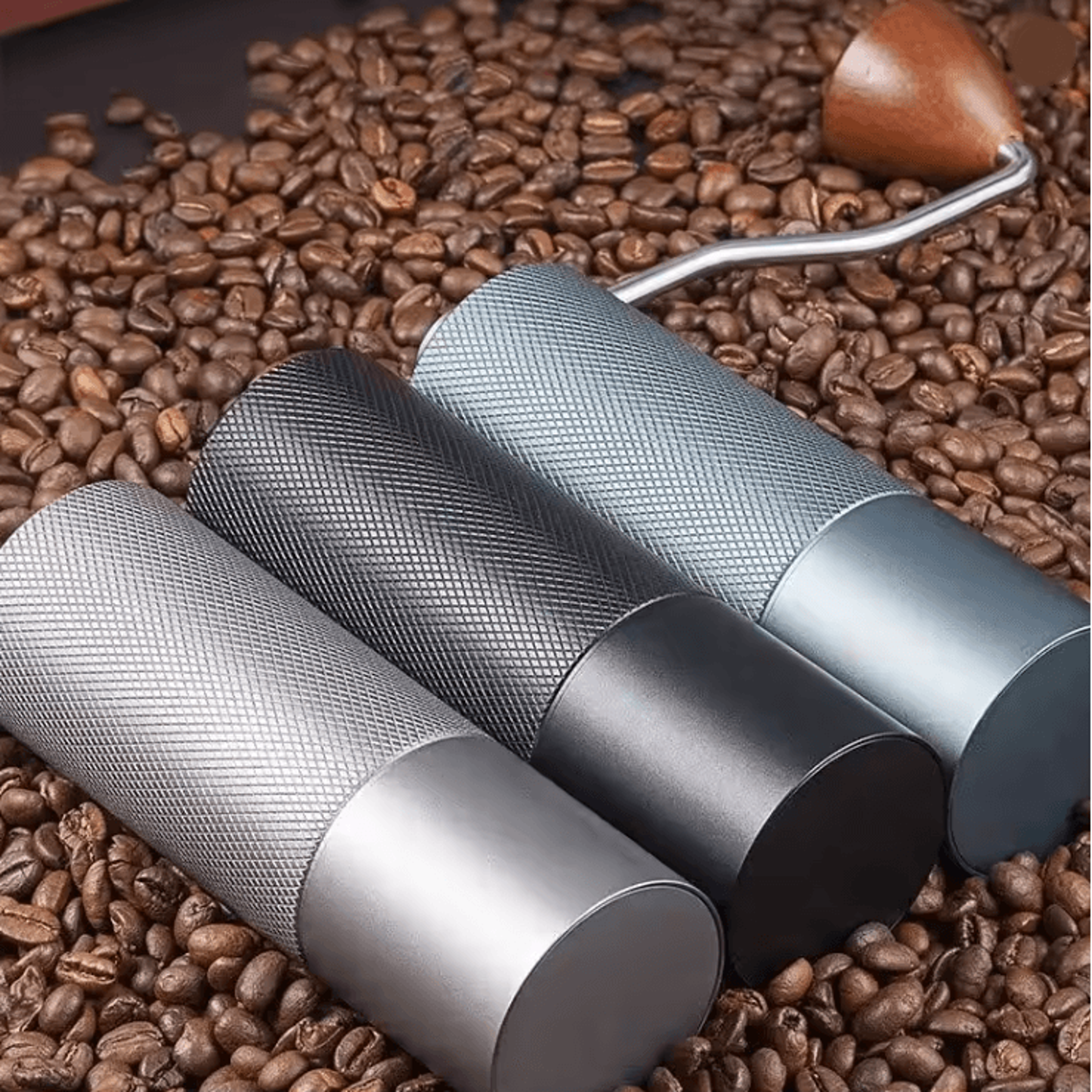 professional manual coffee grinder stainless steel adjustable burr mill