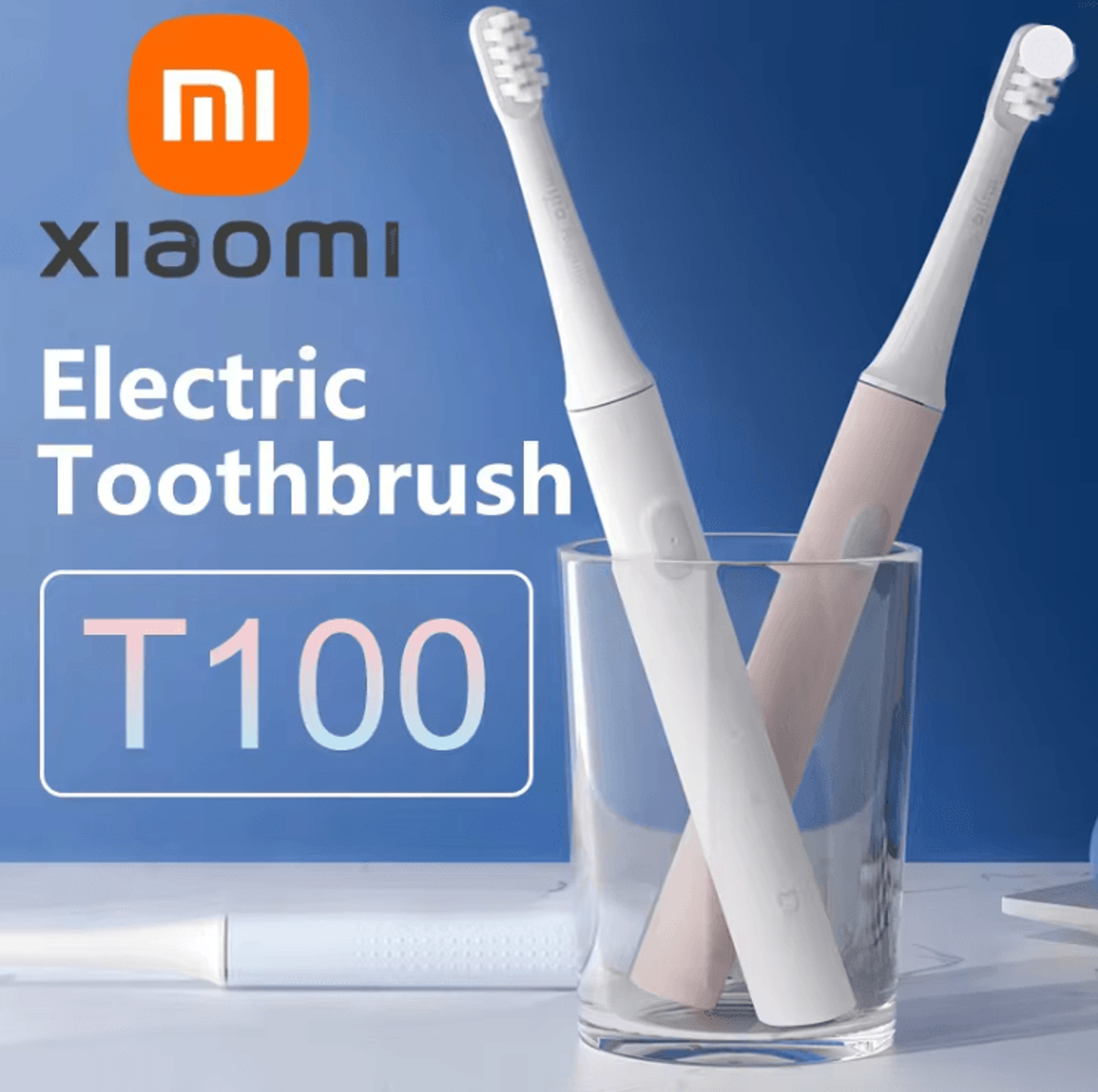 xiaomi mijia t100 sonic electric toothbrush rechargeable waterproof smart brush