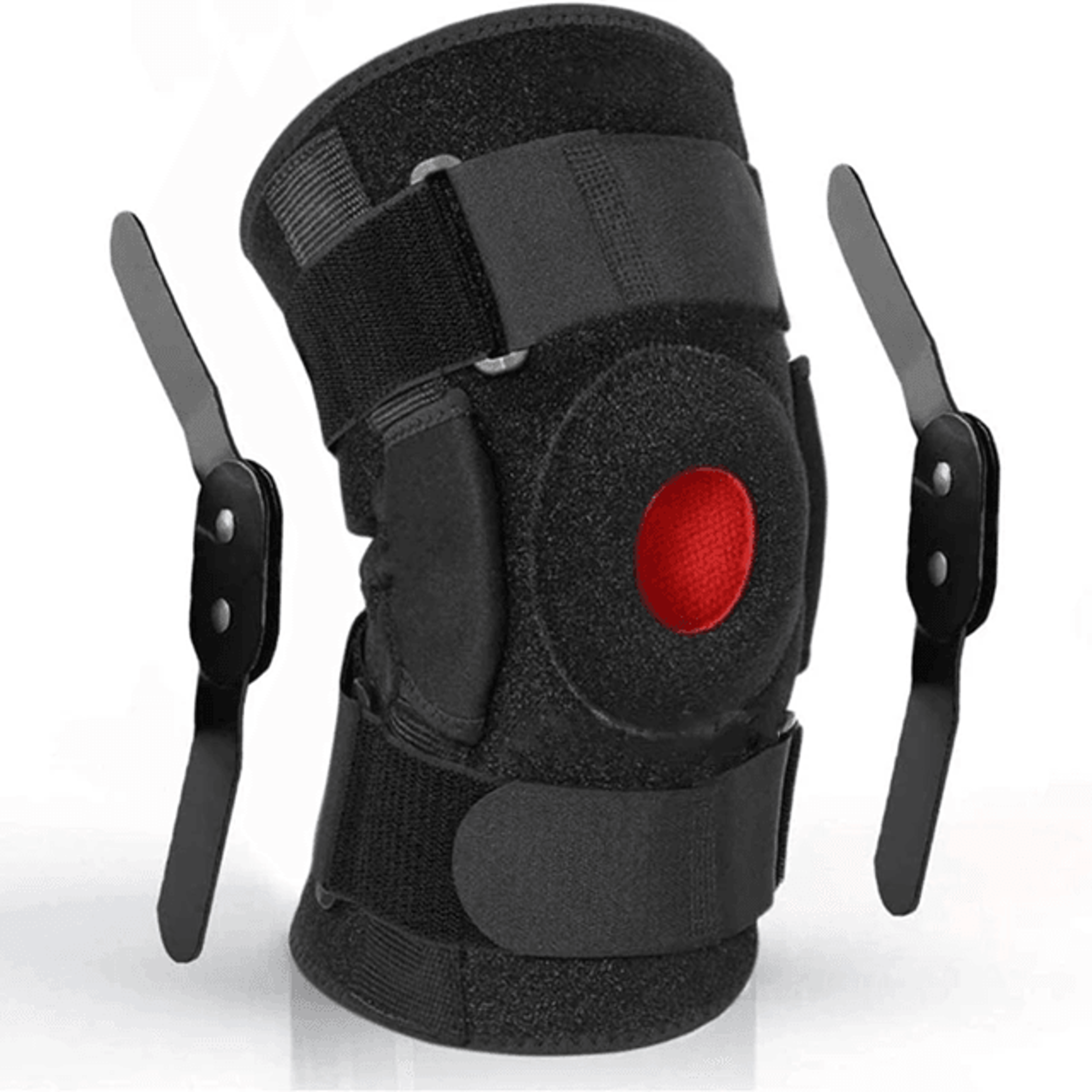 adjustable knee support brace with open patella for pain relief and sports protection