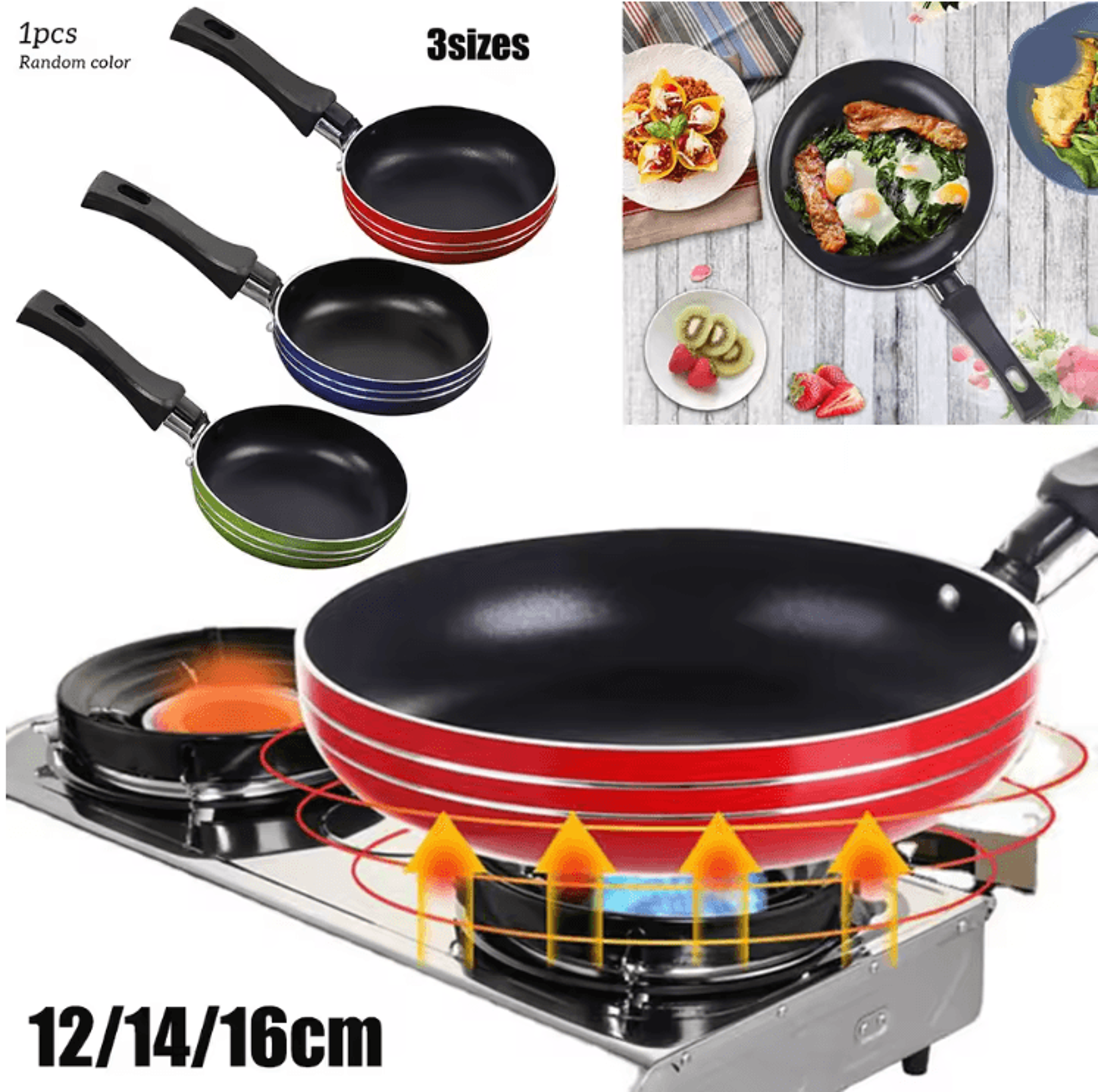 mini non stick frying pan small steel cookware for eggs and sauces