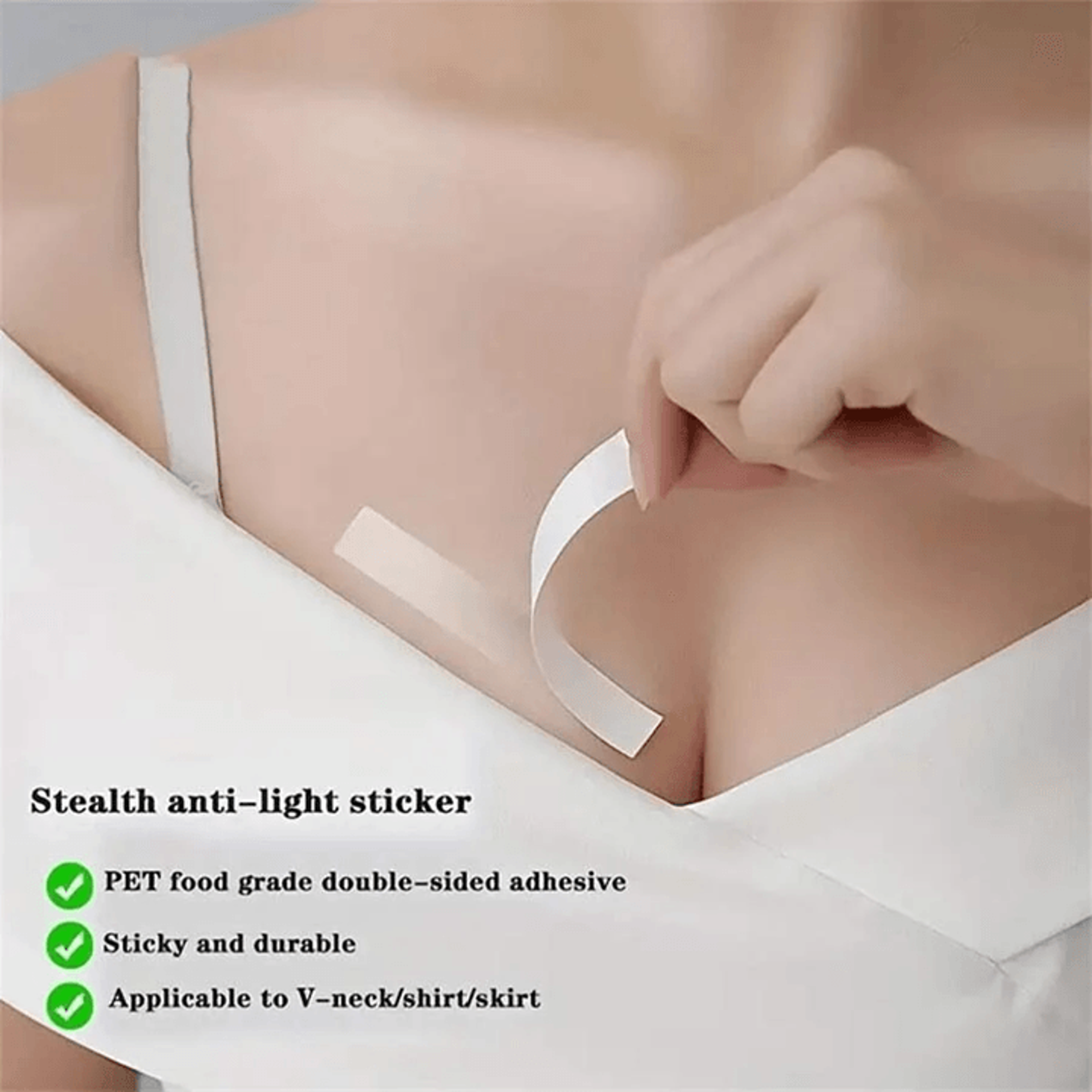 staysecure invisible fashion tape – clear double sided body and clothing adhesive strips