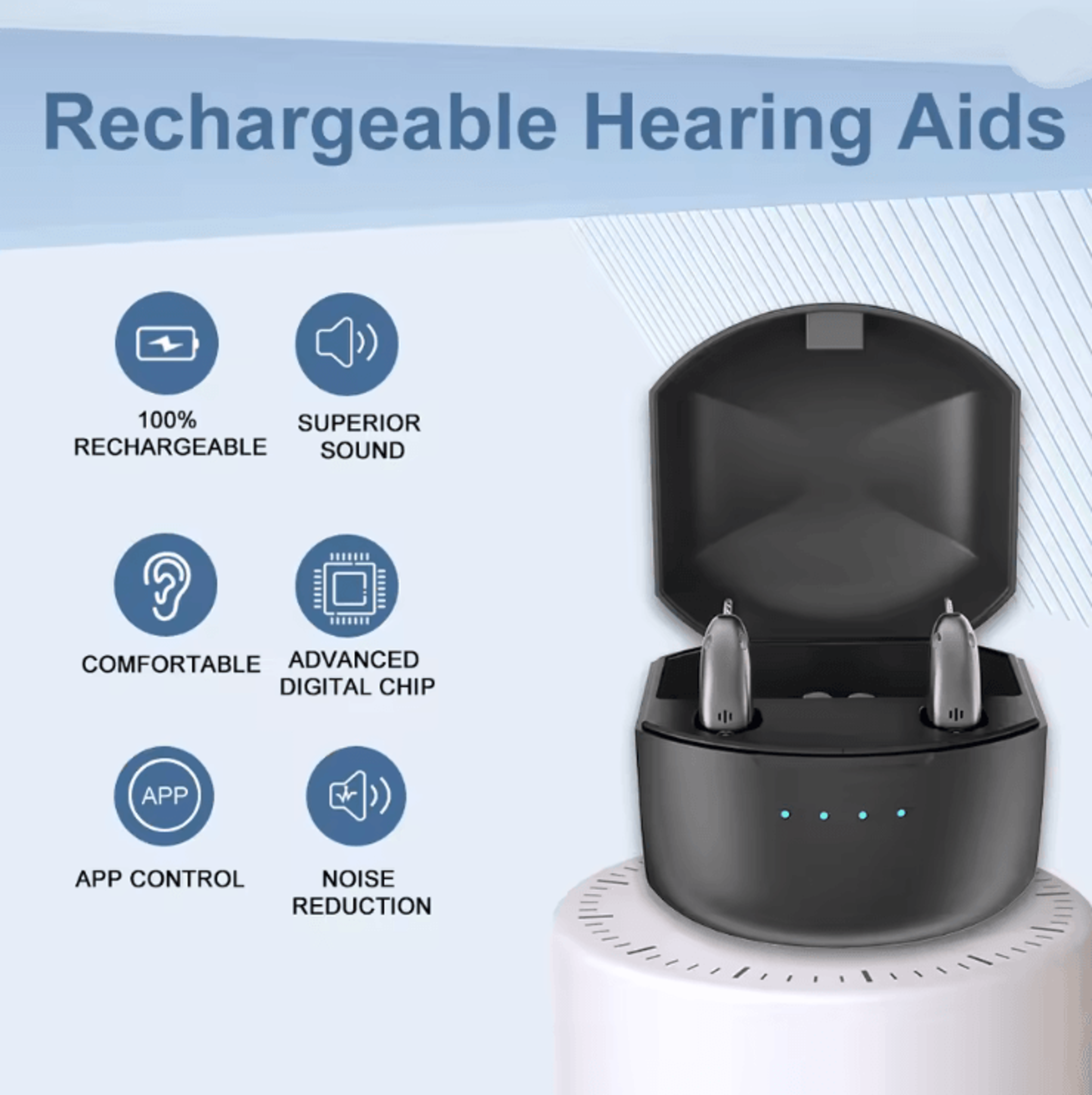 hearease rechargeable digital hearing aid