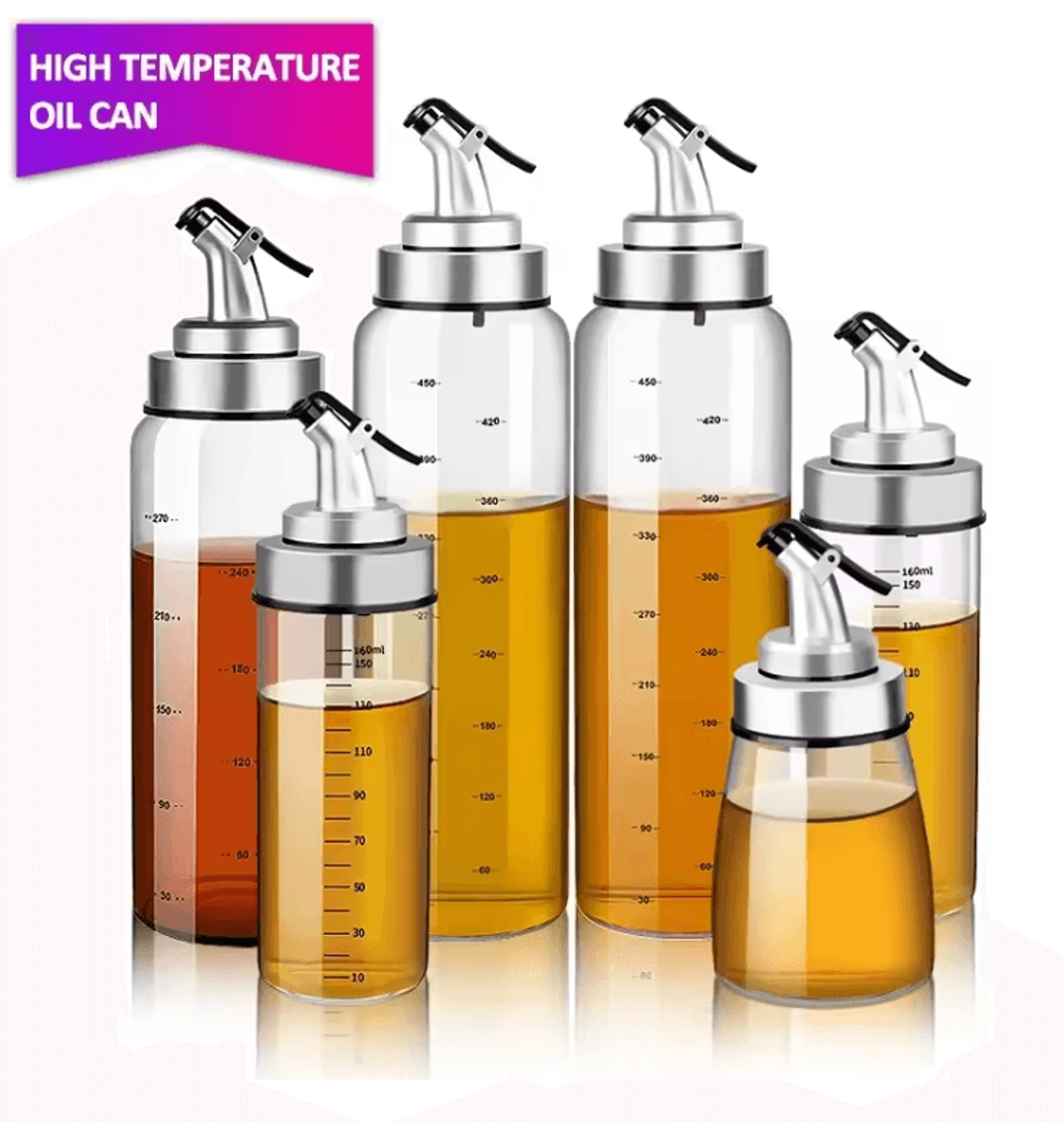 purepour glass oil and vinegar dispenser bottle