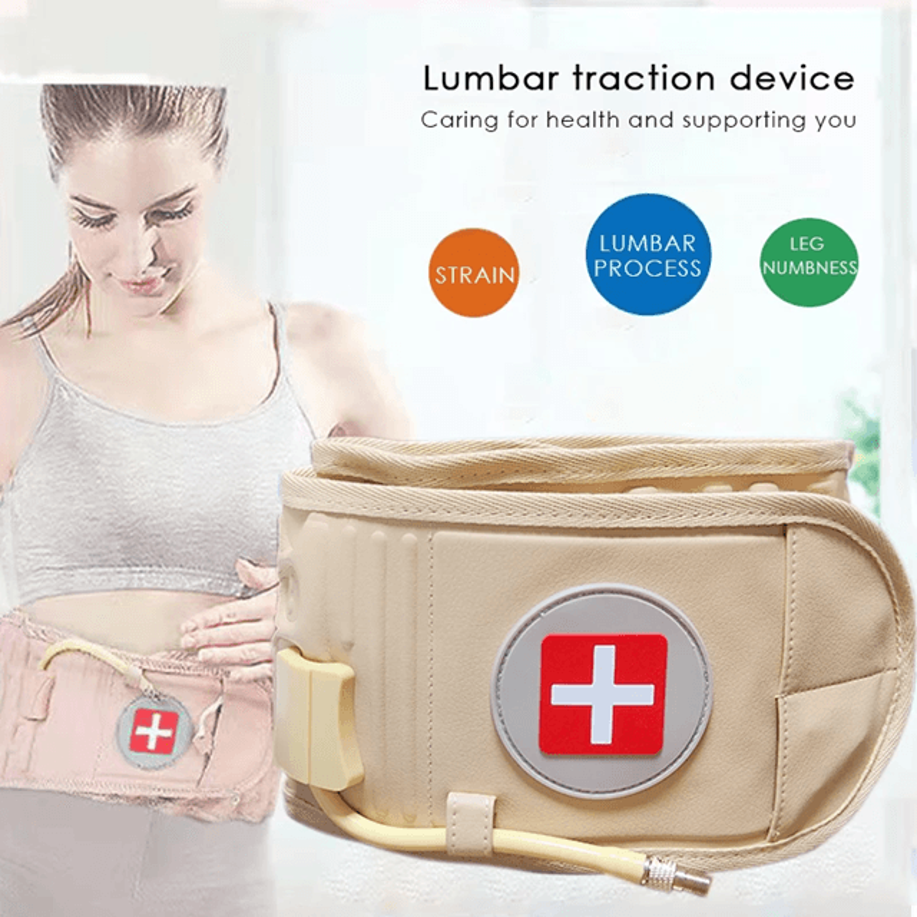 airlift inflatable lumbar traction belt
