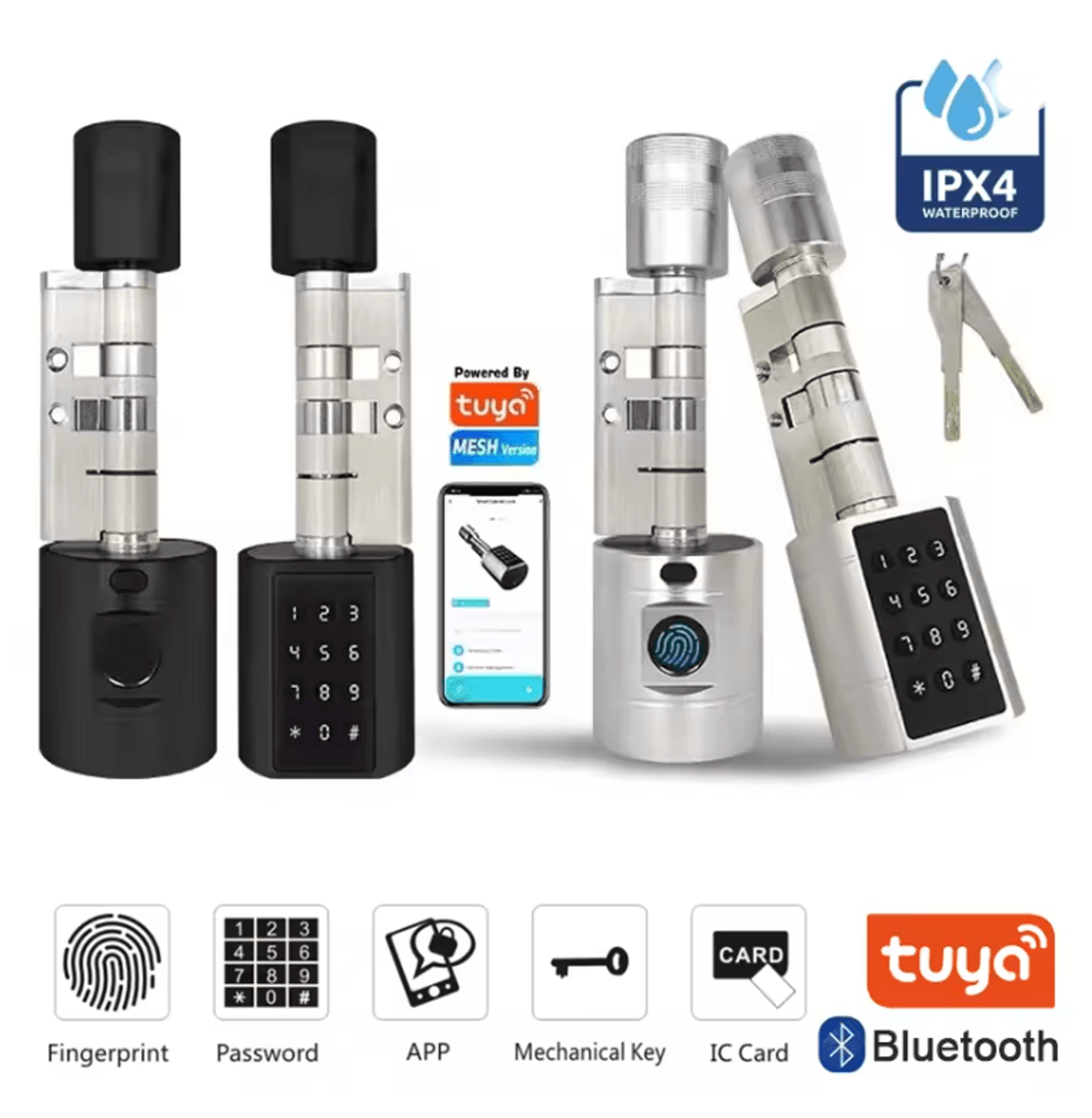 smartguard tuya fingerprint cylinder door lock