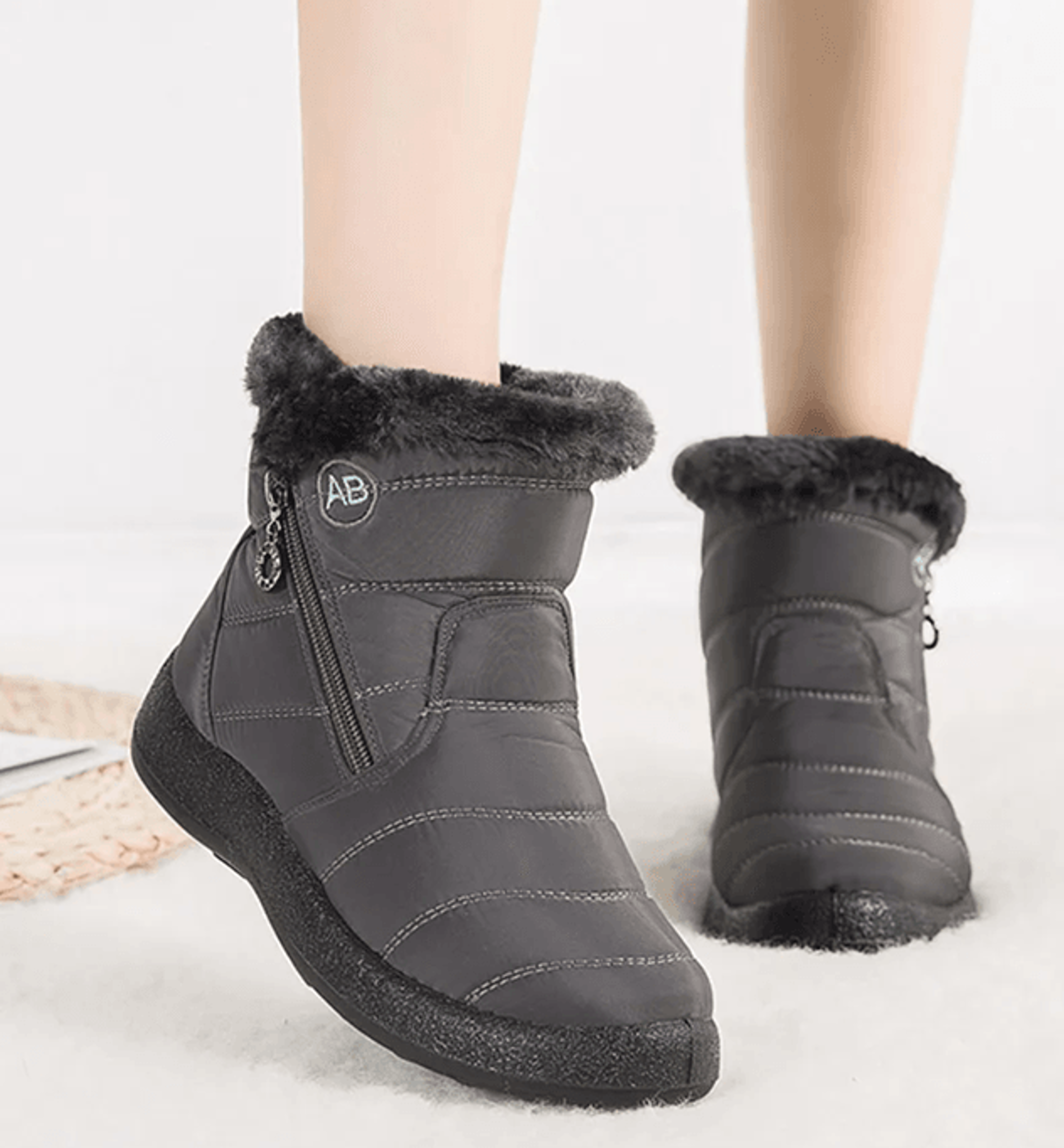 cozystep waterproof fur lined winter ankle boots for women