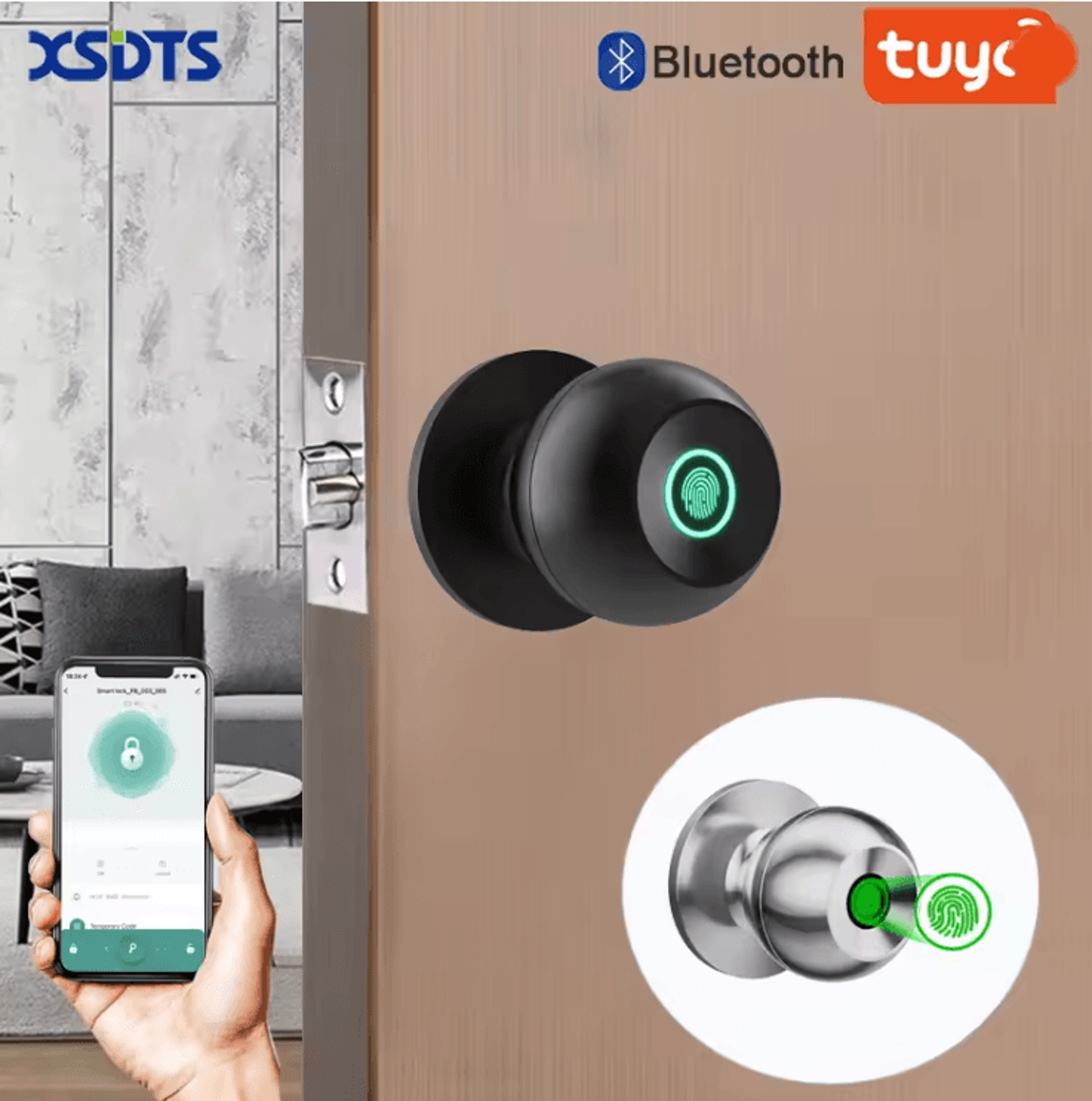 safeaccess tuya fingerprint smart door lock