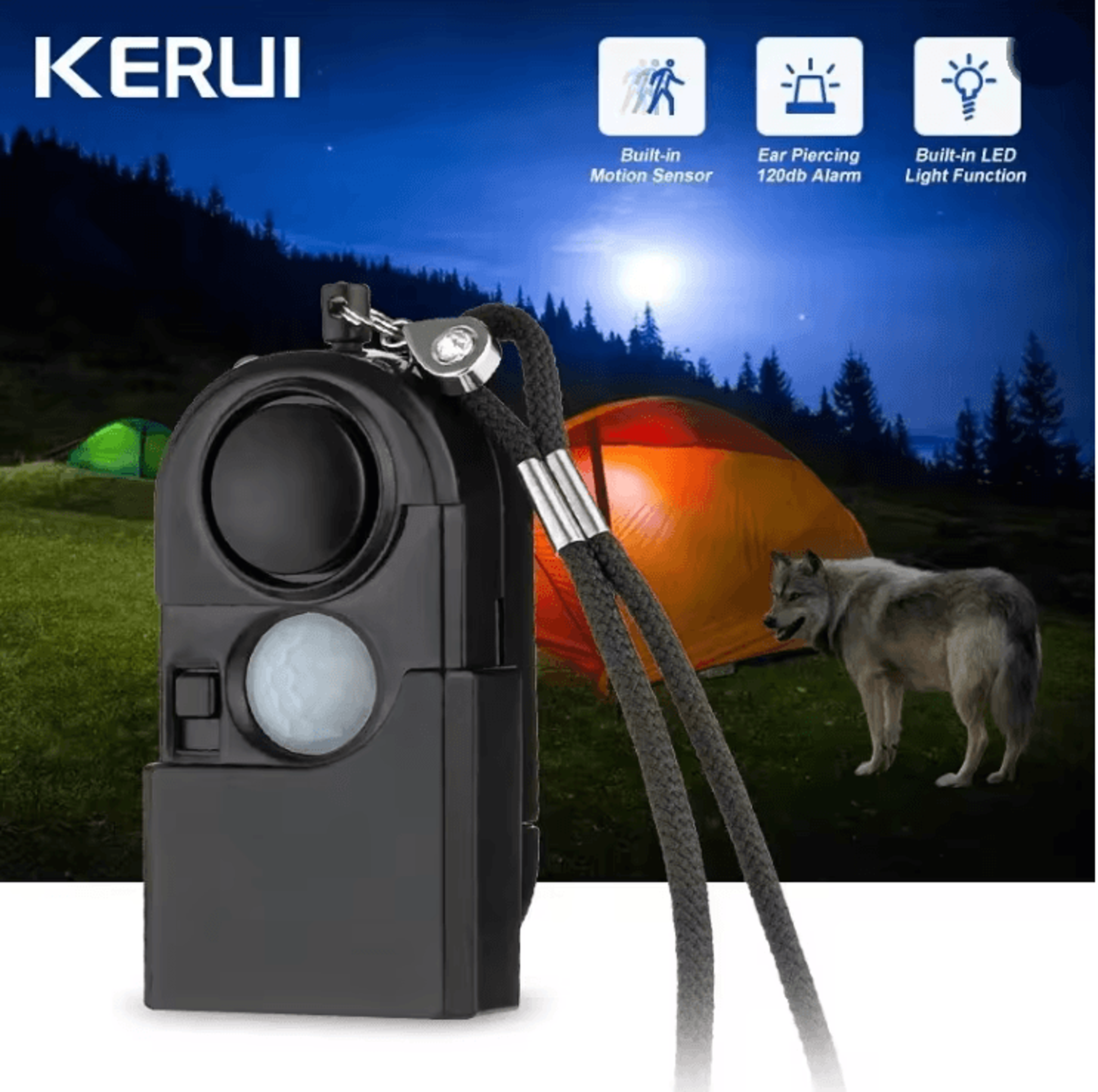 kerui mini motion detector alarm 120db