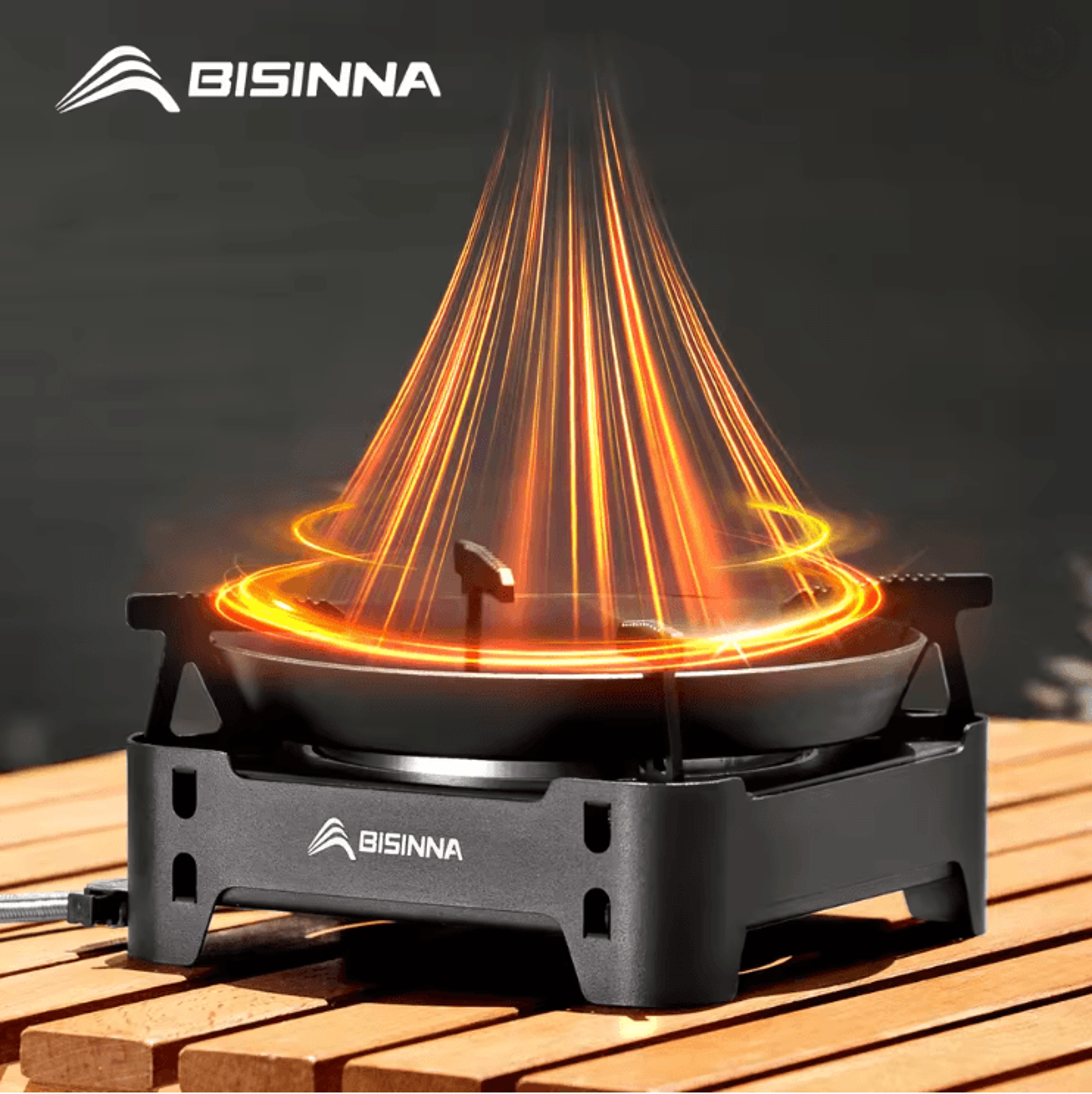 bisinna high power infrared camping gas stove – portable split type outdoor burner for hiking and picnics