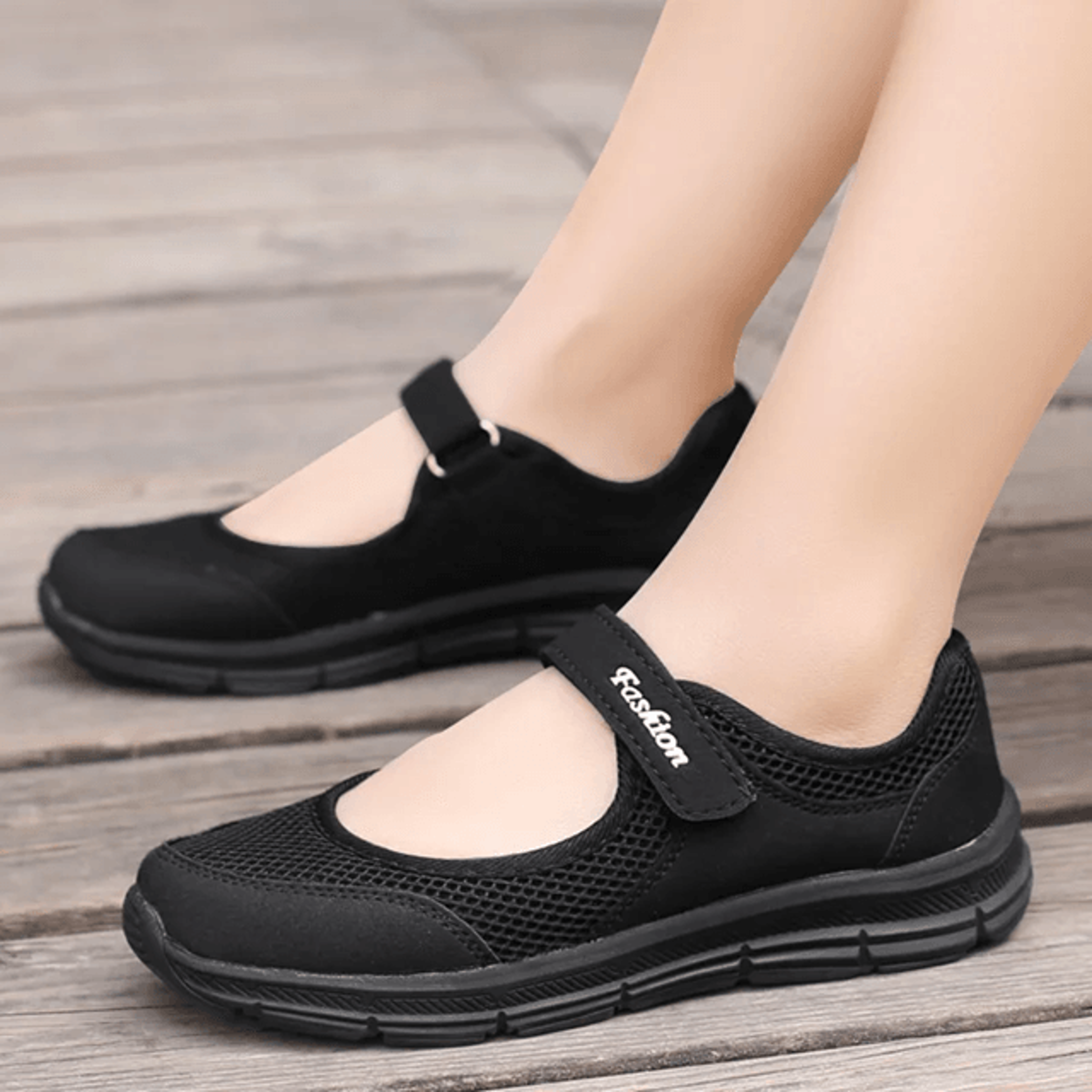aerostep breathable mesh vulcanized walking sneakers for women