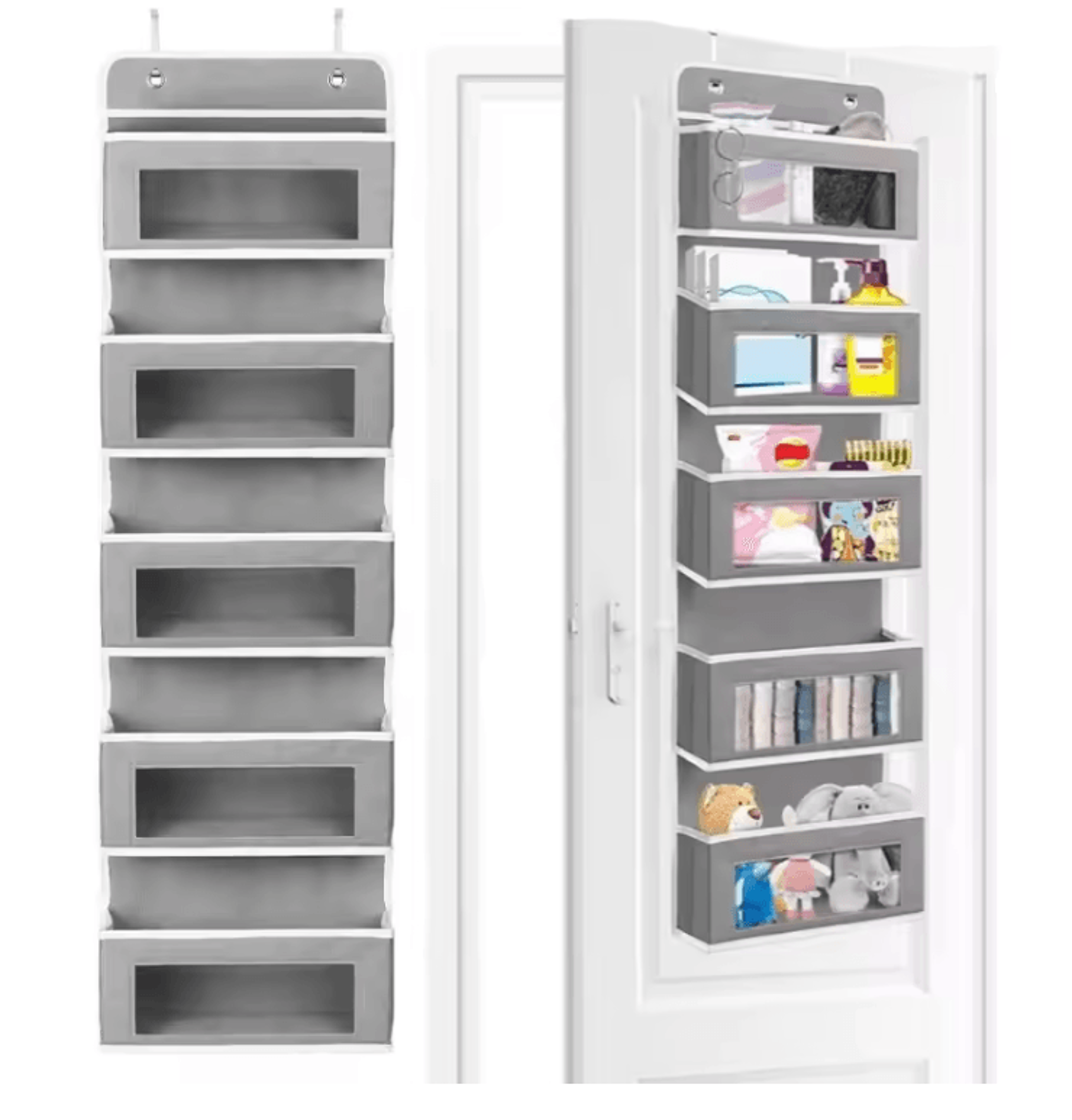 neatnest 5 shelf hanging door storage organizer with large pockets