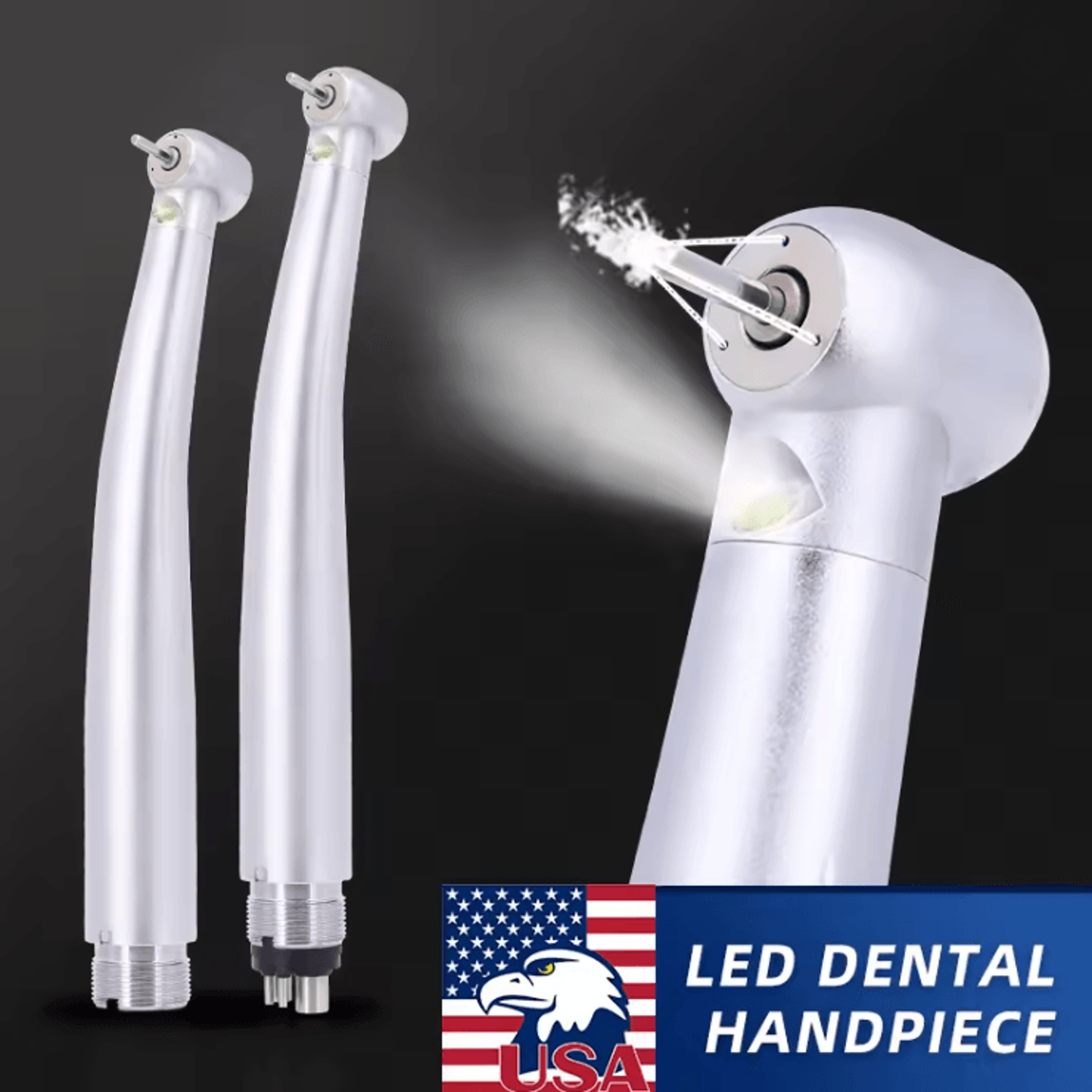 lumident led dental high speed handpiece with ceramic bearings and push button design