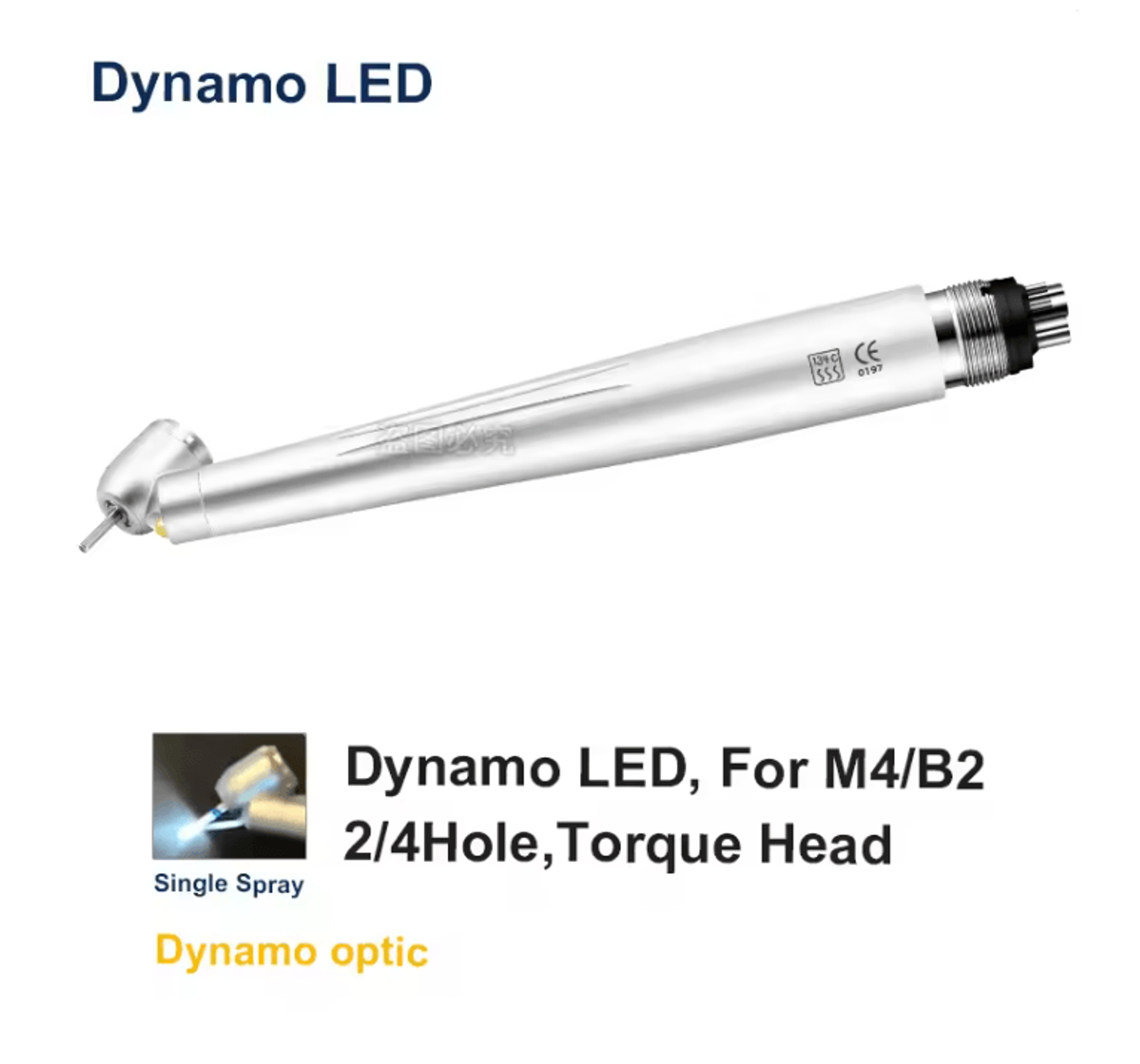 proangle 45 degree led dental handpiece with e generator and single water spray