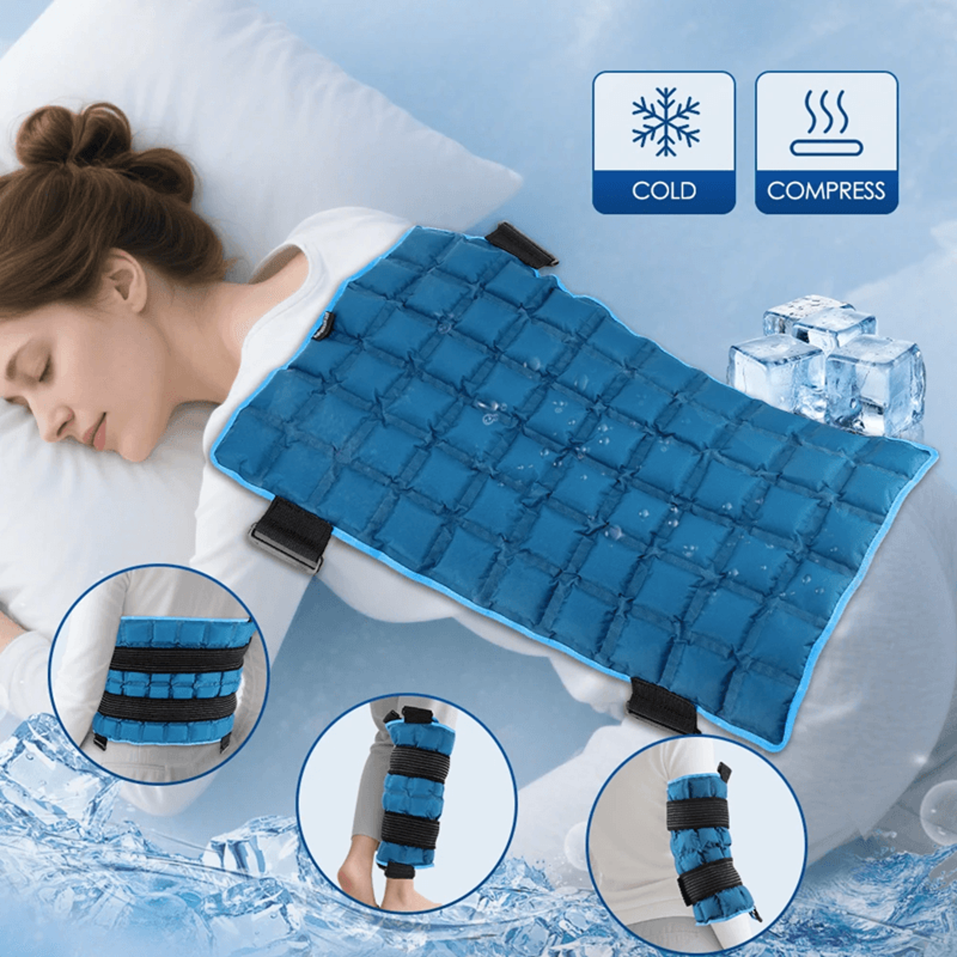 thermaflex hot and cold compress wrap for knee, leg, neck, shoulder, and hip relief