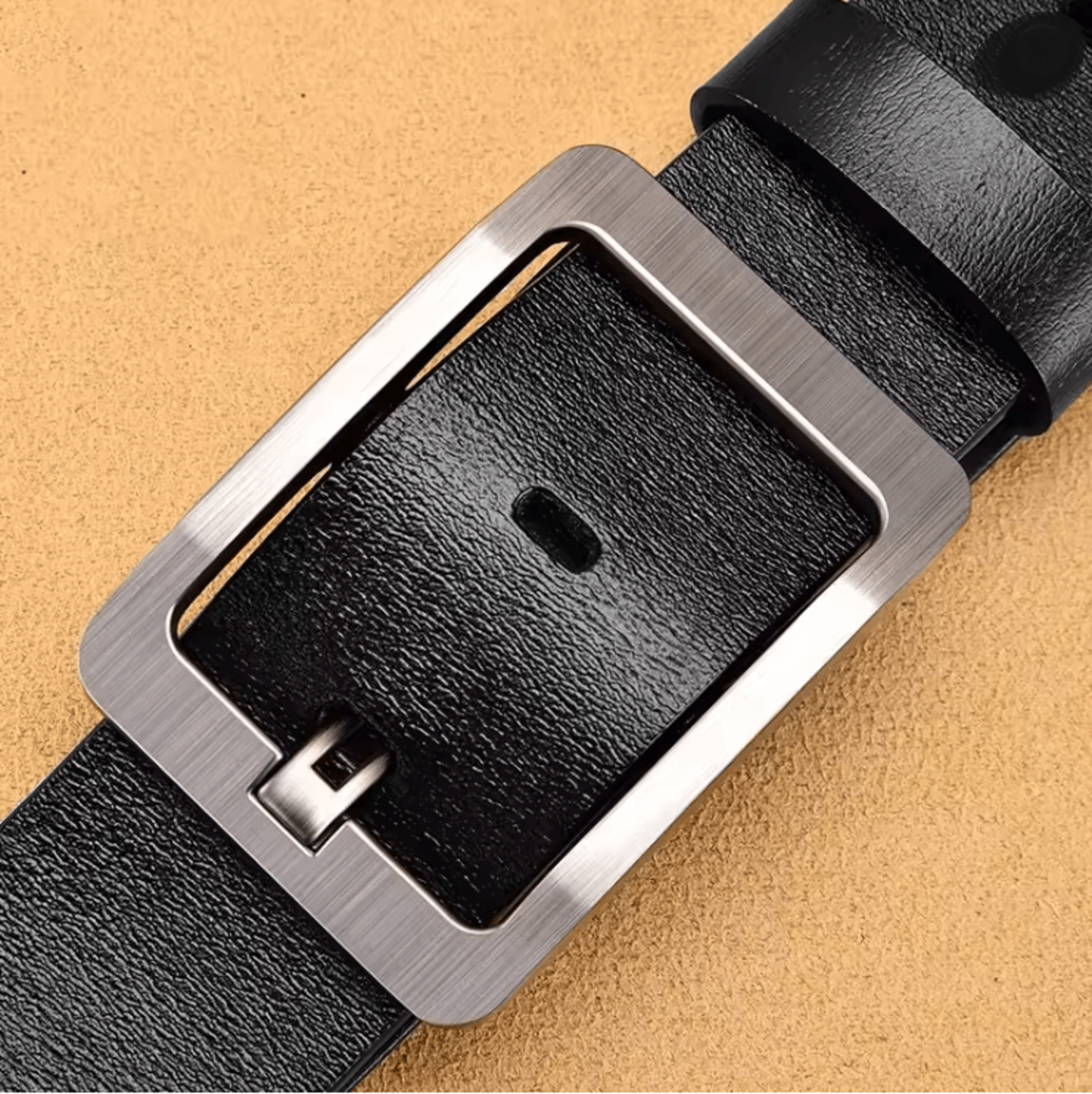 urbancraft mens genuine leather belt with classic buckle for jeans and business wear