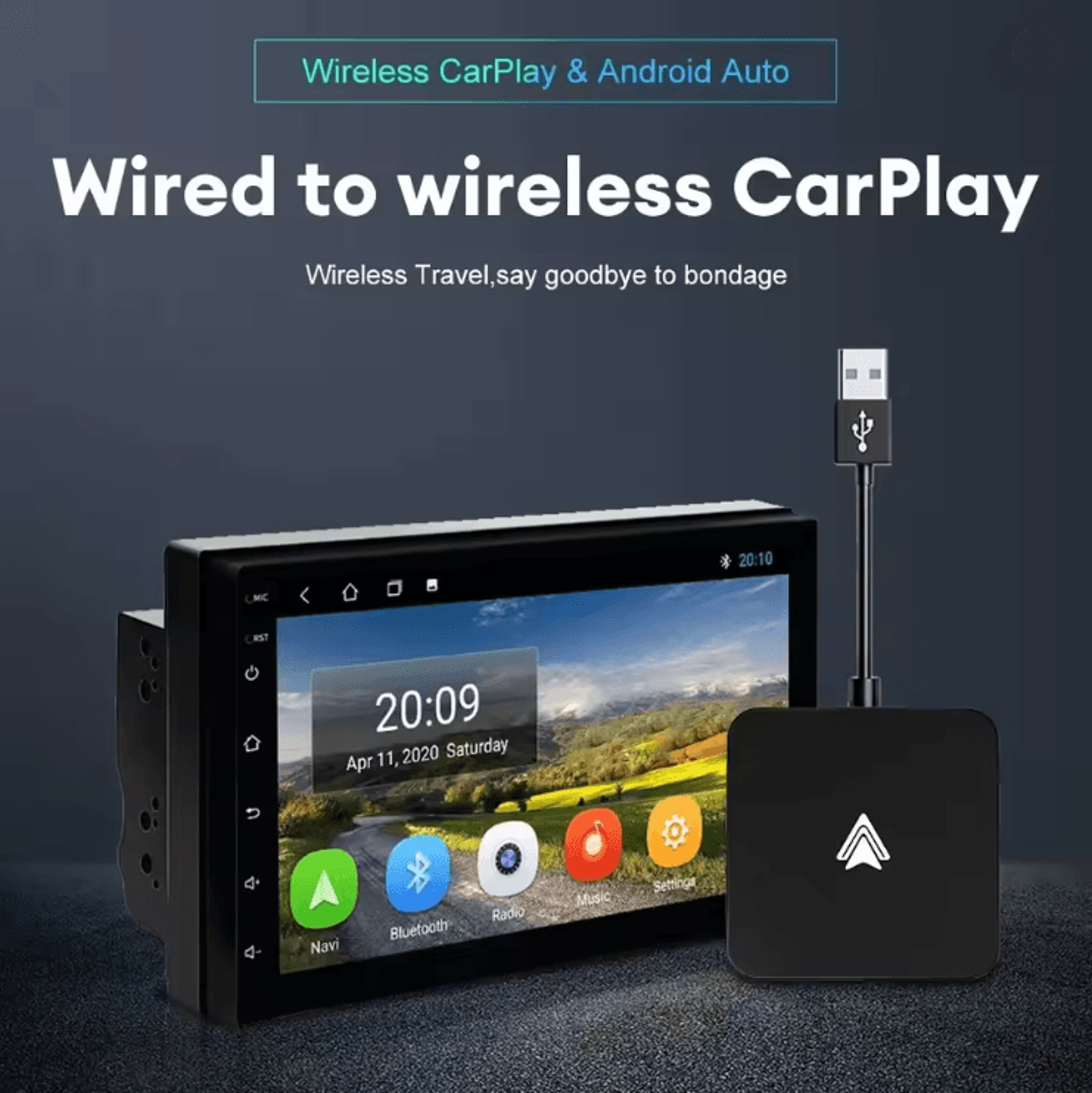 drivelink mini carplay and android auto wireless adapter for seamless connectivity