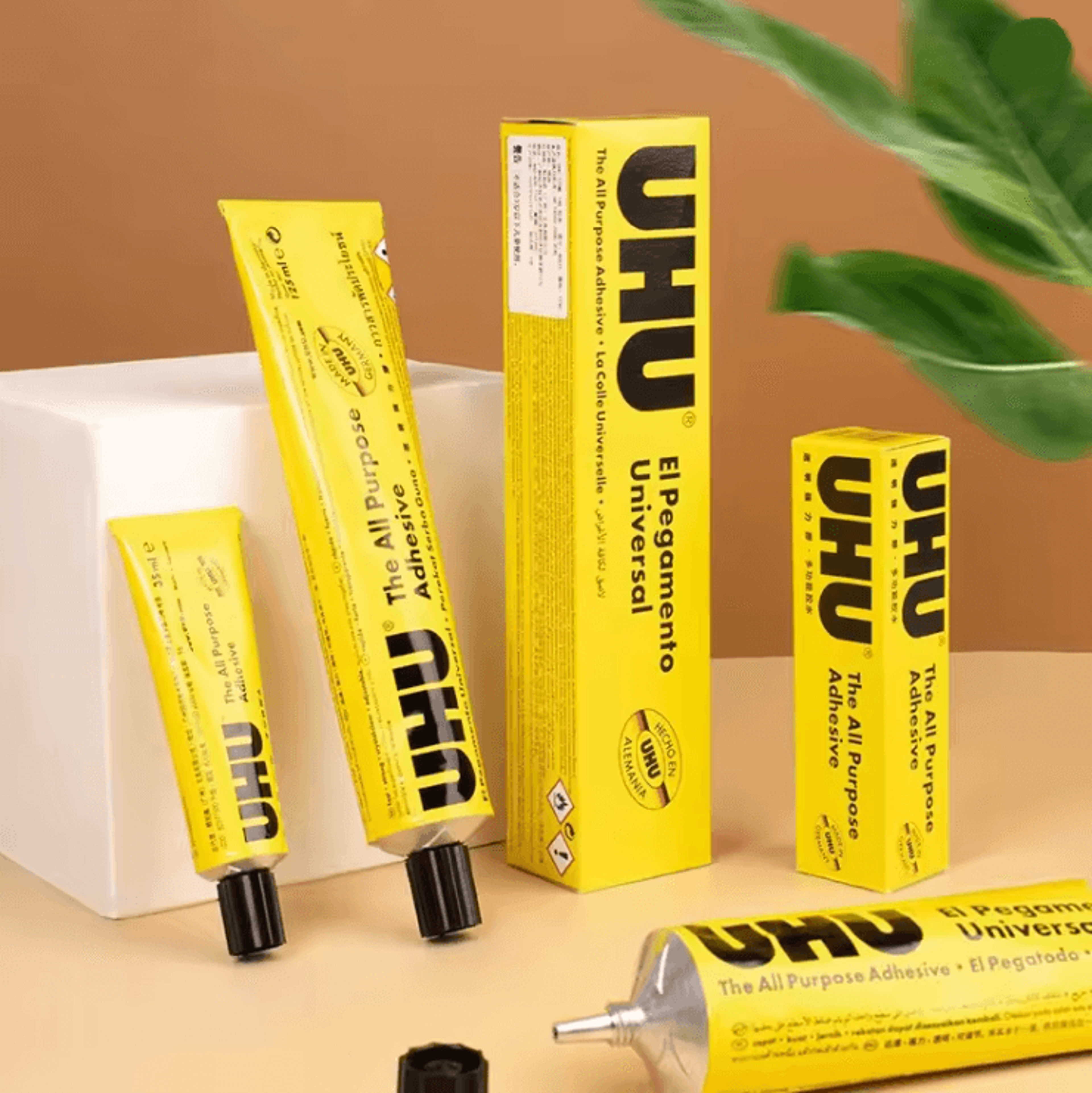 uhu all purpose transparent extra strong adhesive glue for diy, fabric, and leather