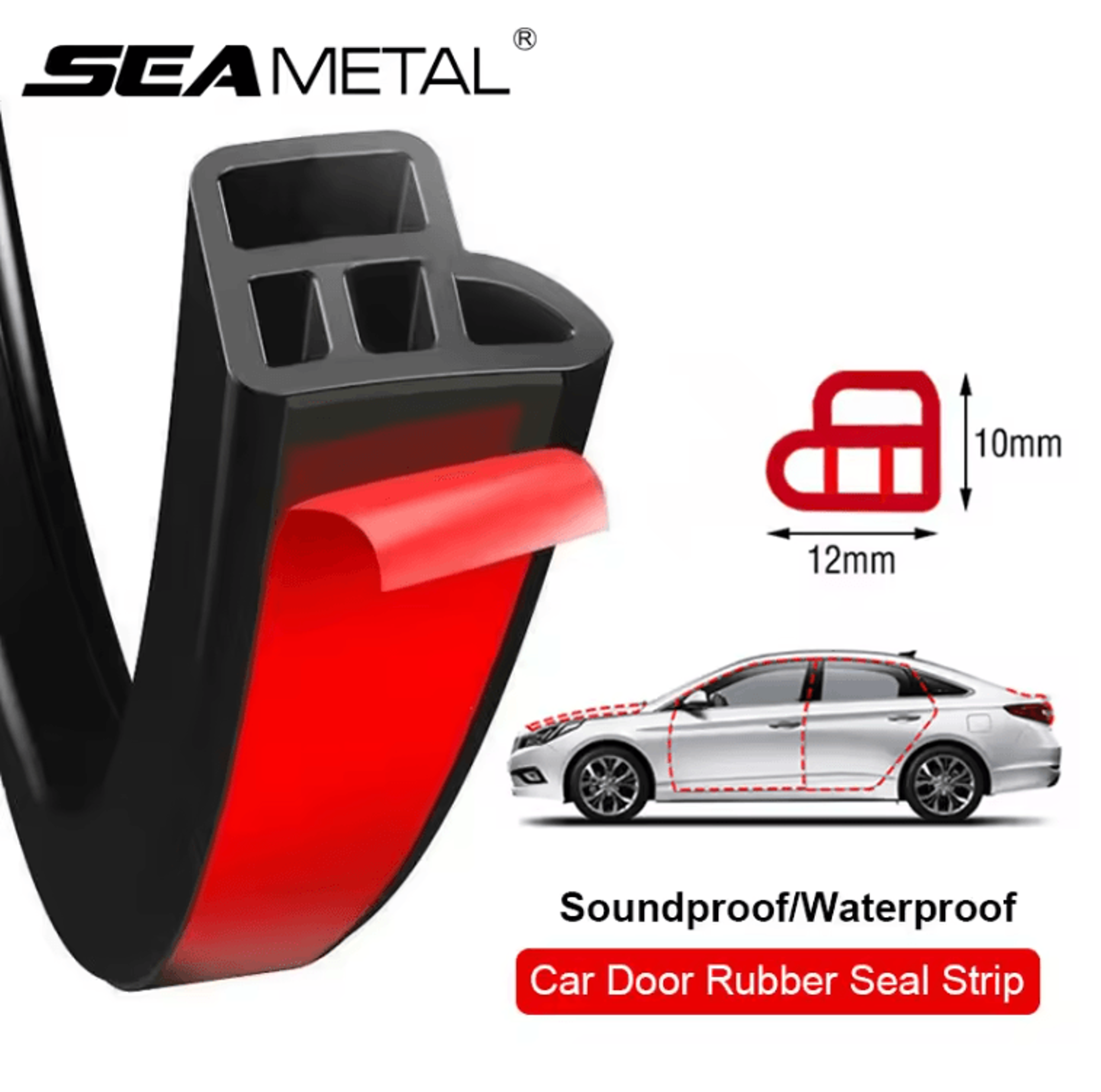 autoguard double layer car door seal strip soundproof and weatherproof protector