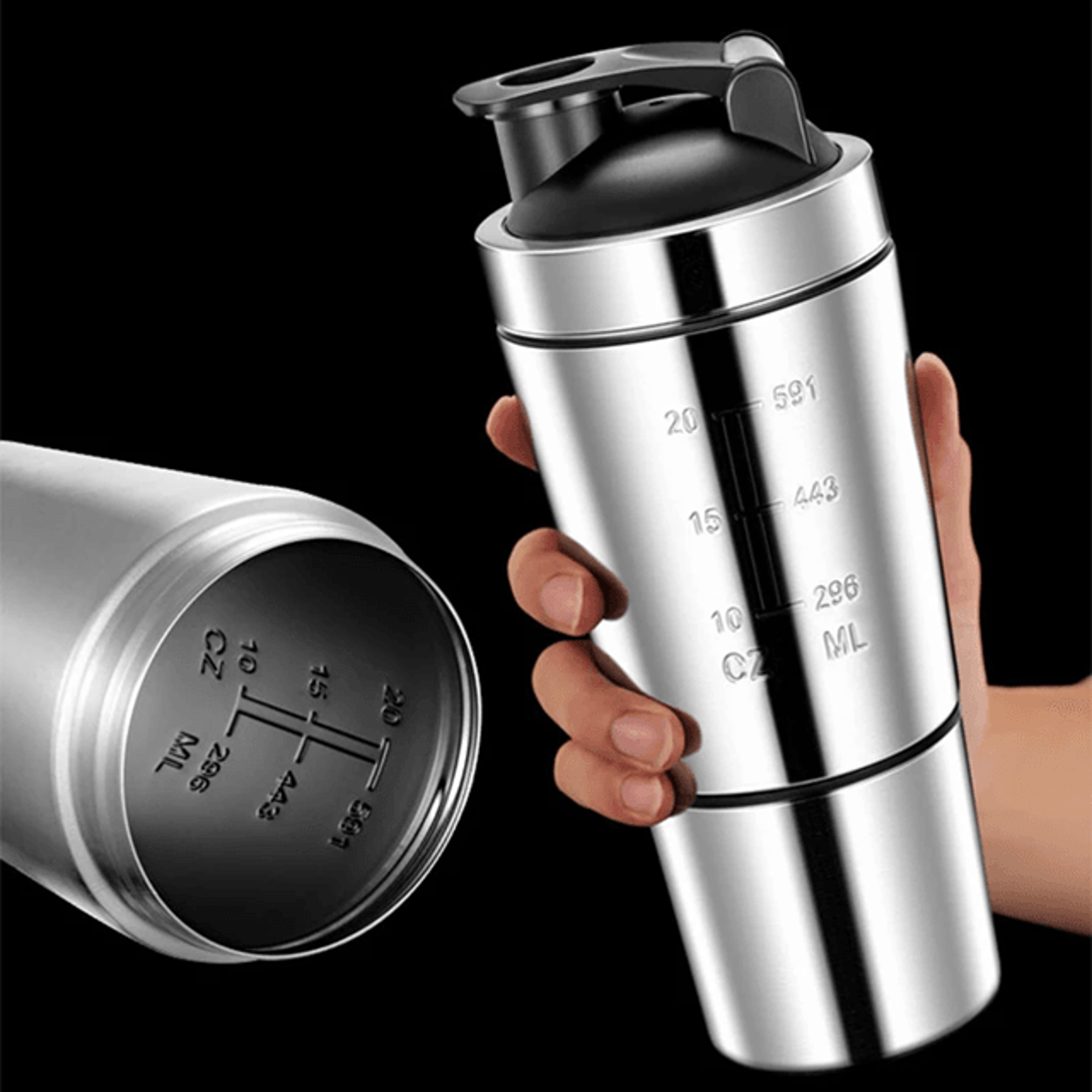 problend stainless steel protein shaker bottle
