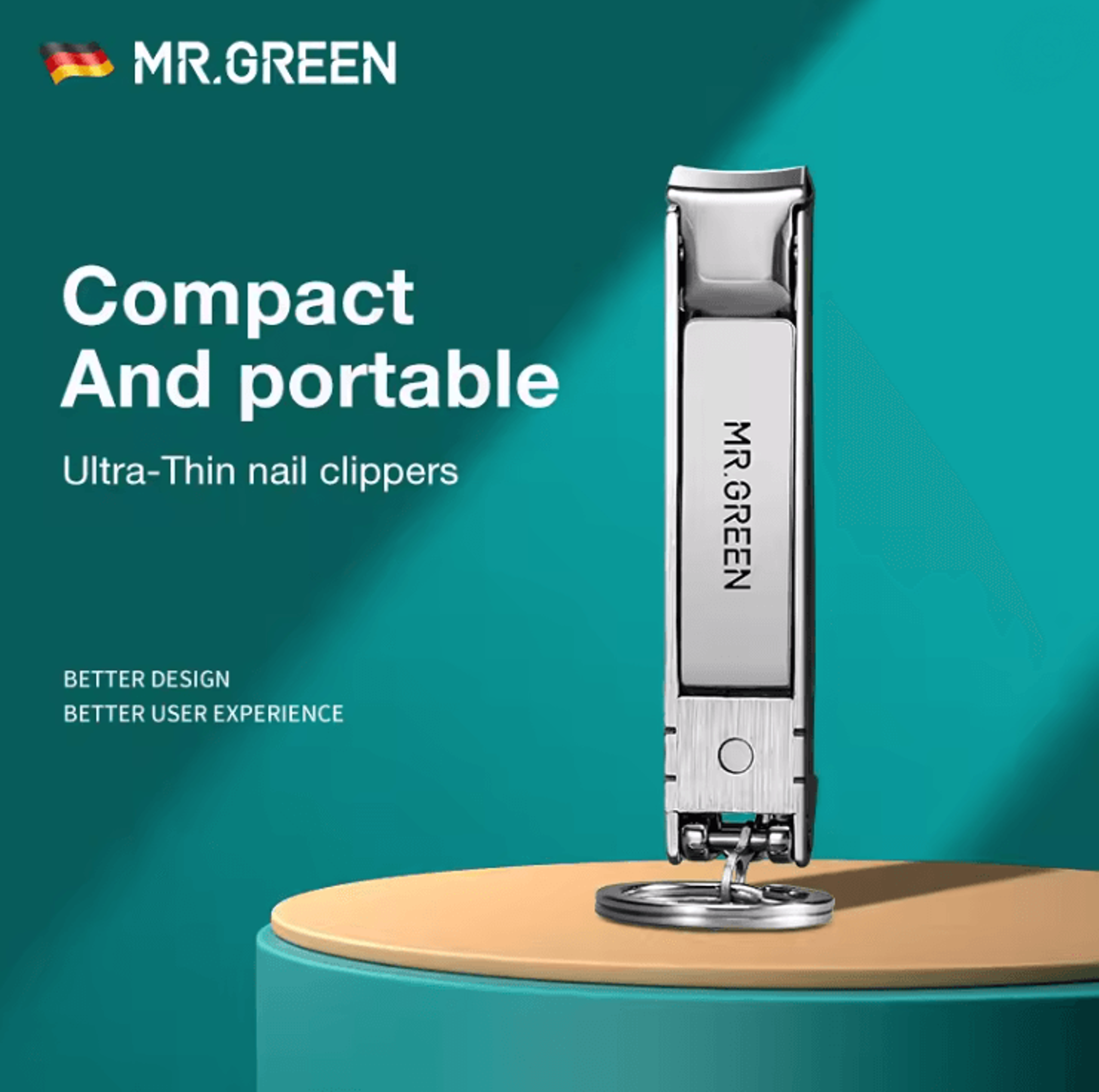 mrgreen ultra thin stainless steel nail clippers portable travel manicure tool