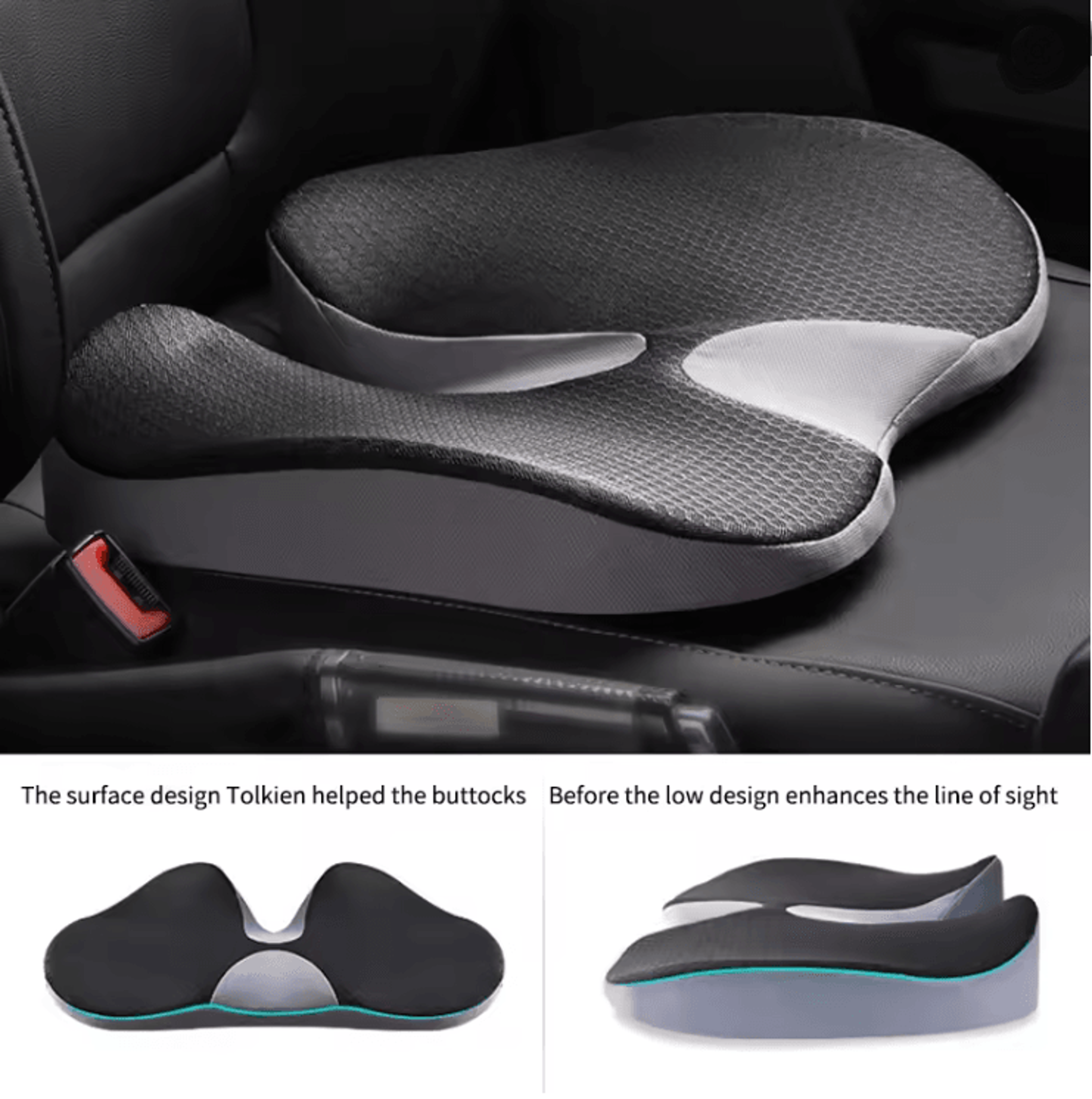 orthoease memory foam seat cushion for tailbone and sciatica pain relief