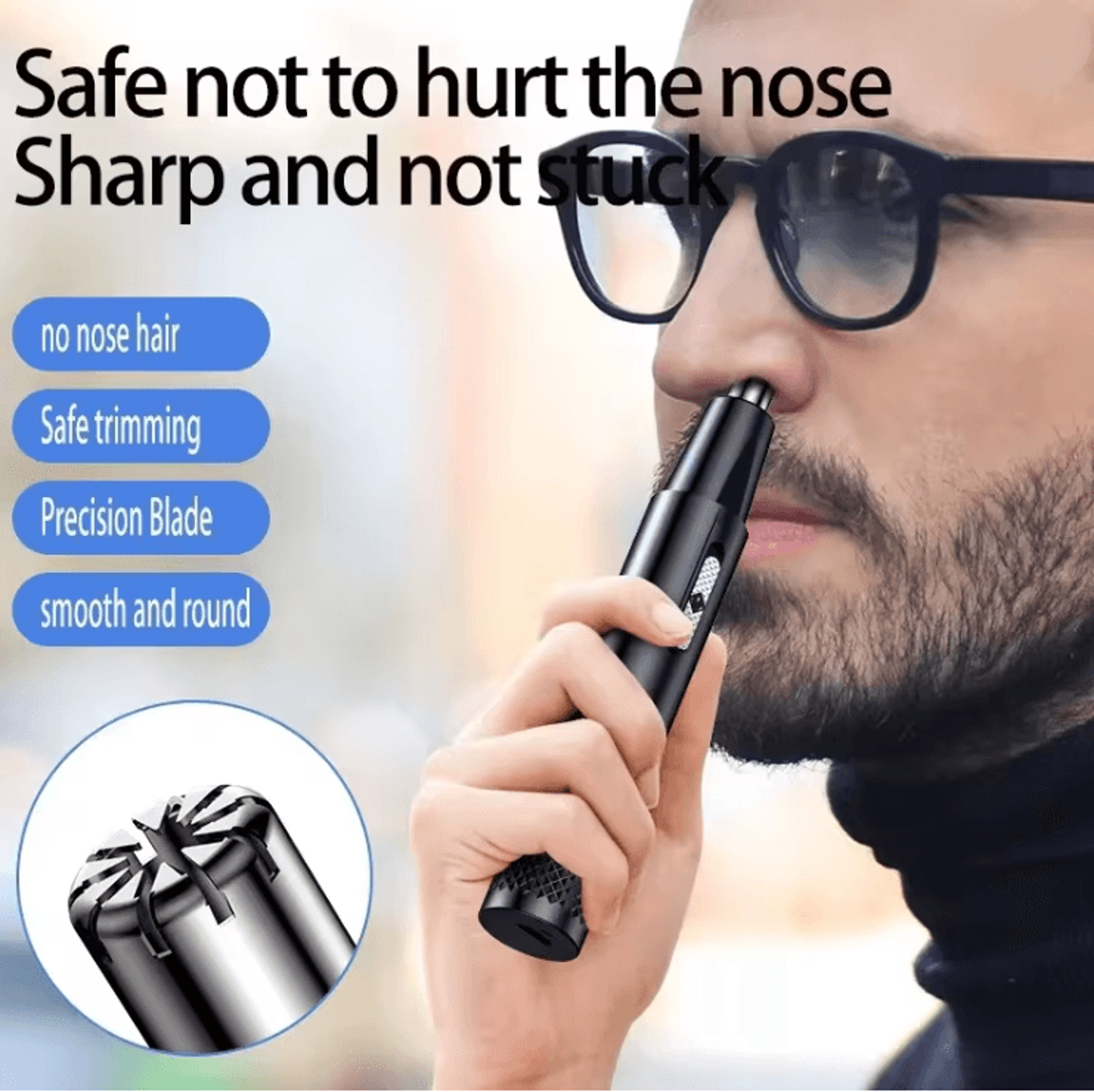 precisiontrim 360 dual blade ear and nose hair trimmer for men