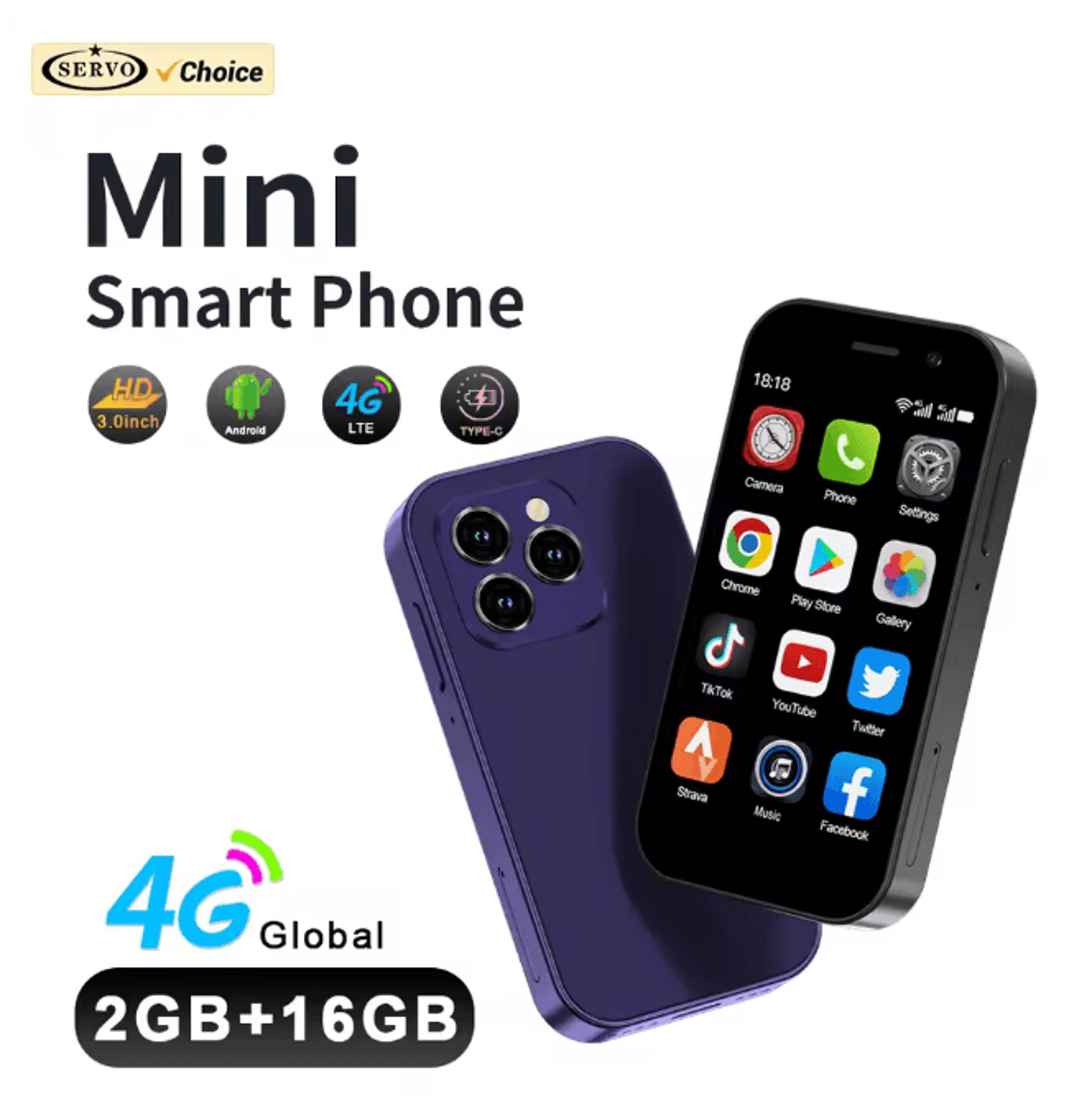 servoking 8000 mini 4g android smartphone compact power in your pocket