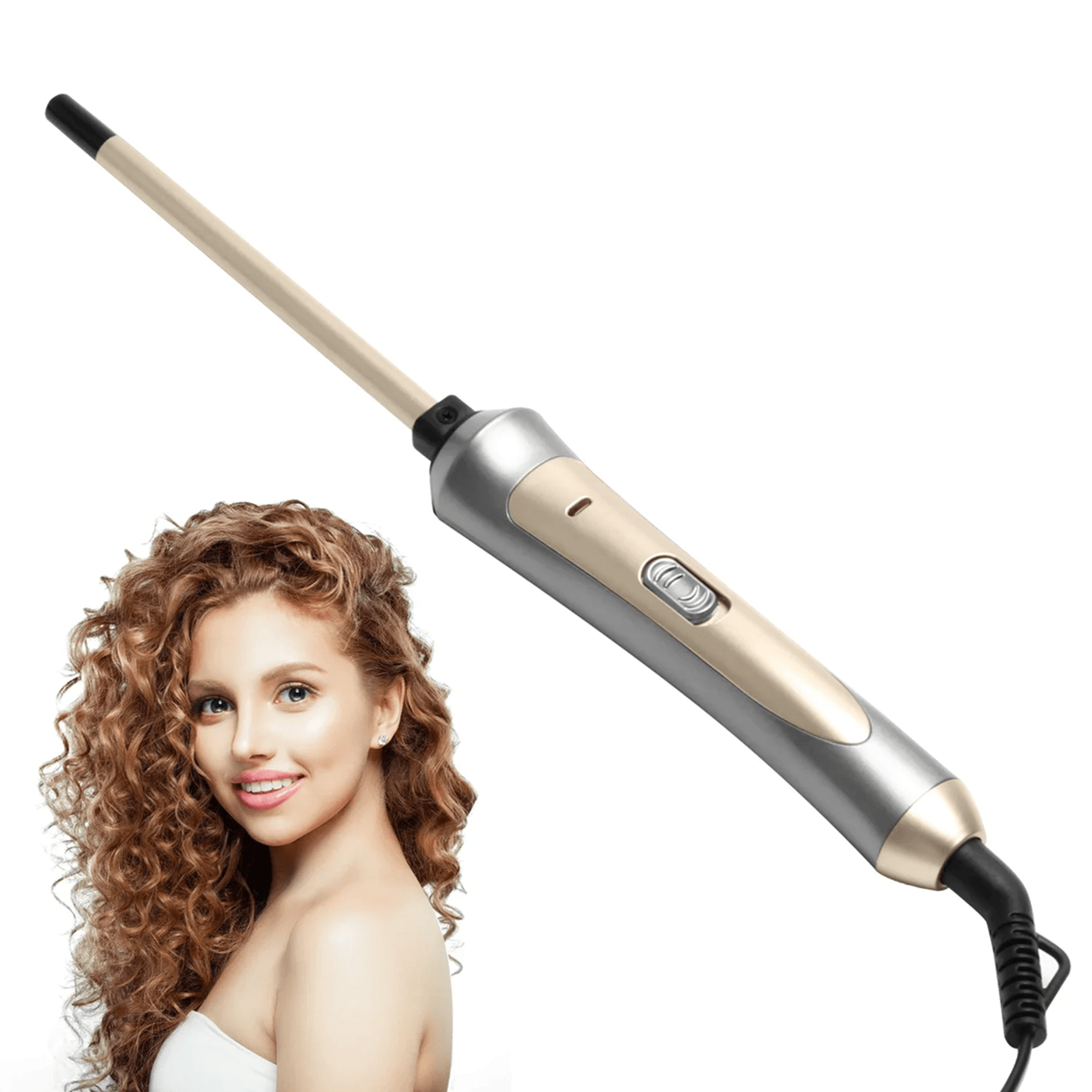 curlpro 9mm ceramic hair curling wand for tight curls and salon styling