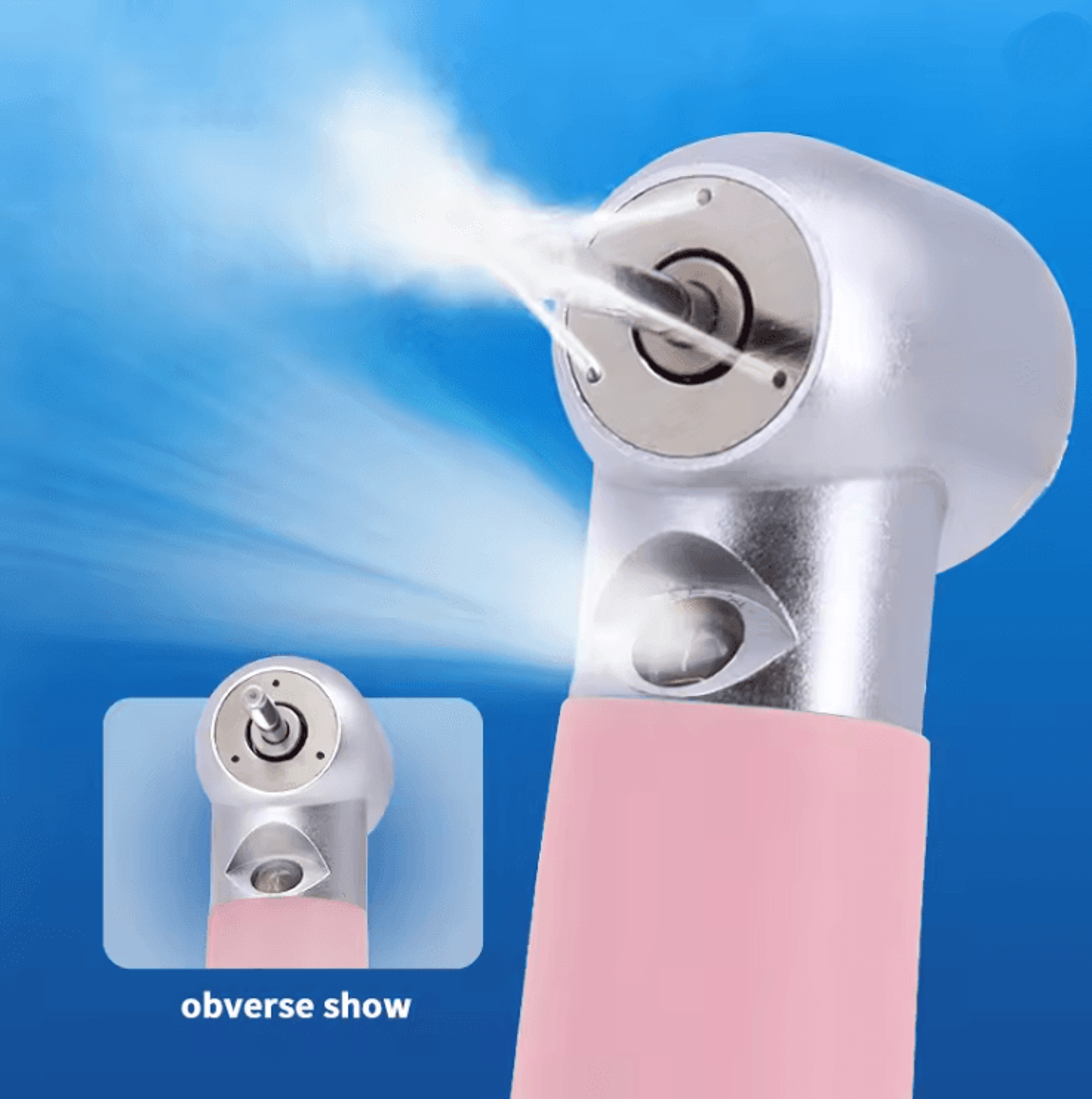 prolite pink dental handpiece high speed push button with led light and ceramic bearings